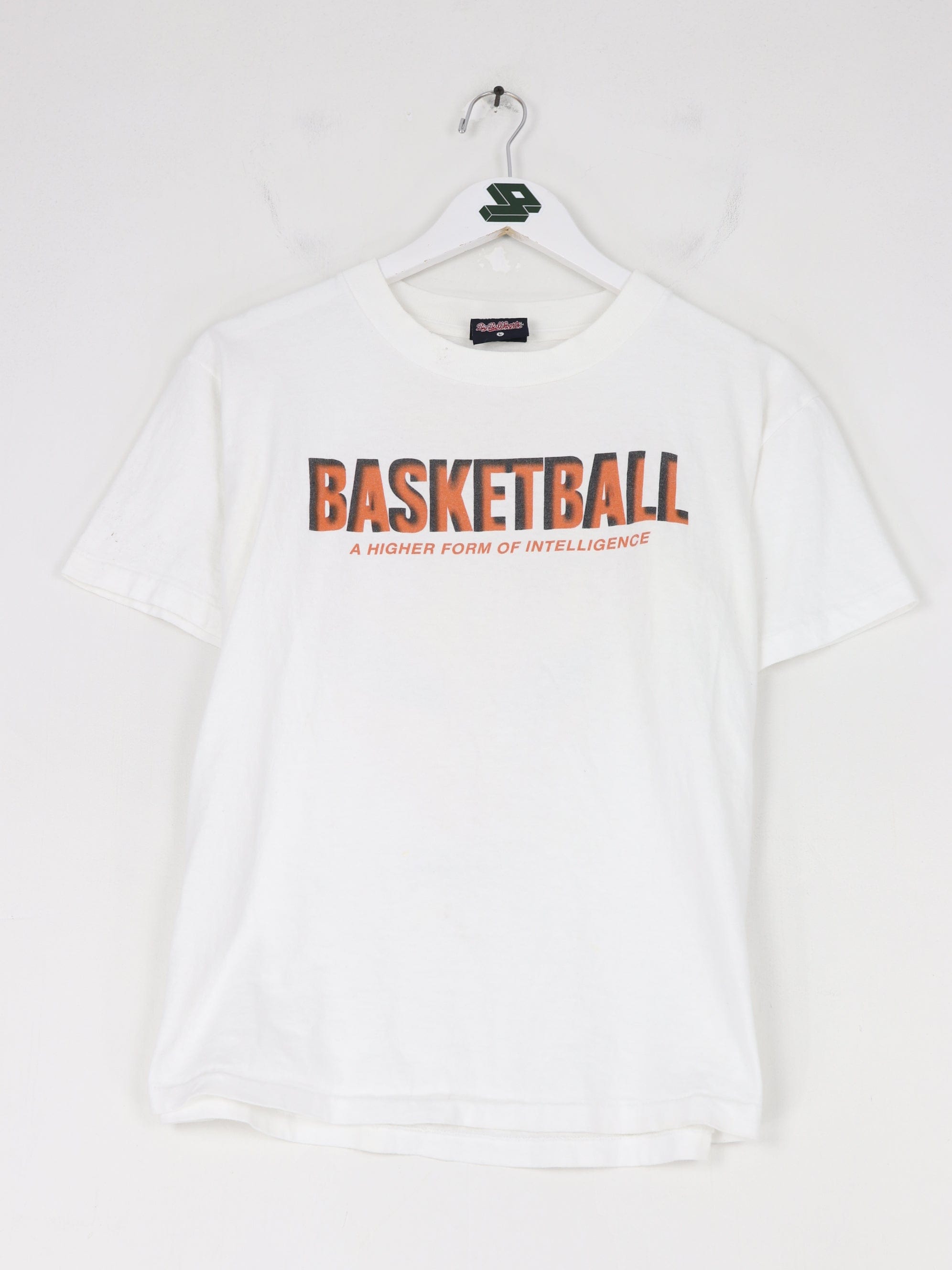 Vintage Big Ball Sports T Shirt Youth L White Basketball Alien