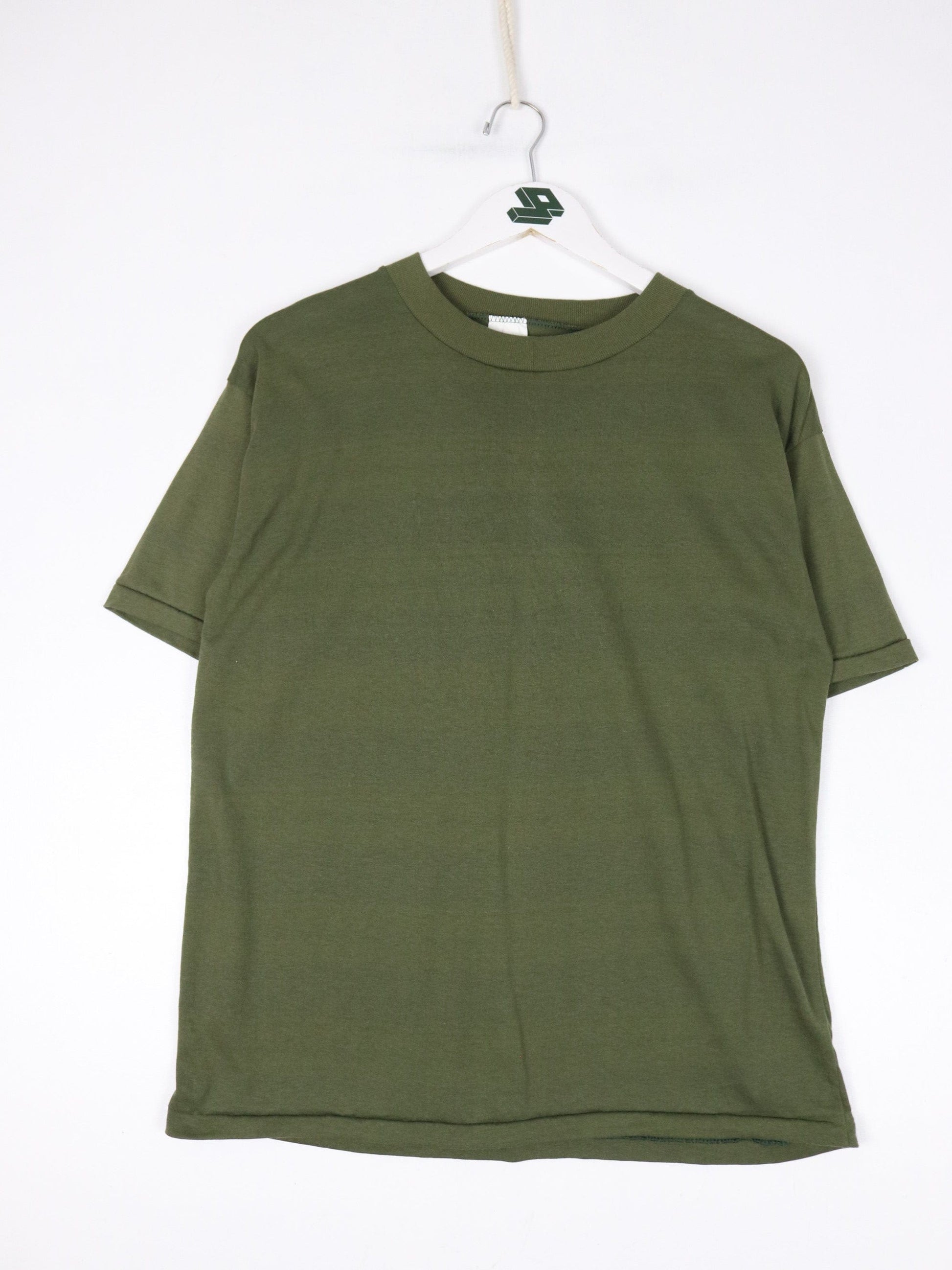 Other T-Shirts & Tank Tops Vintage Blank T Shirt Mens Medium Army Green 90s