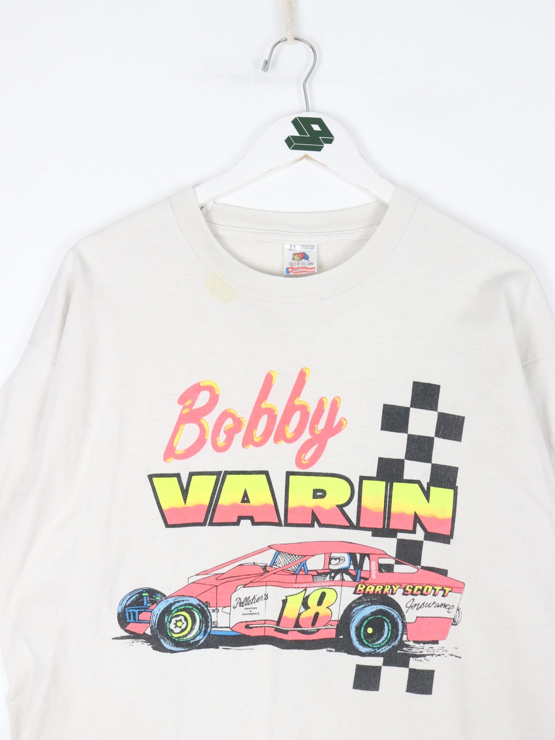 Other T-Shirts & Tank Tops Vintage Bobby Varin T Shirt Mens XL White 90s Dirt Racing