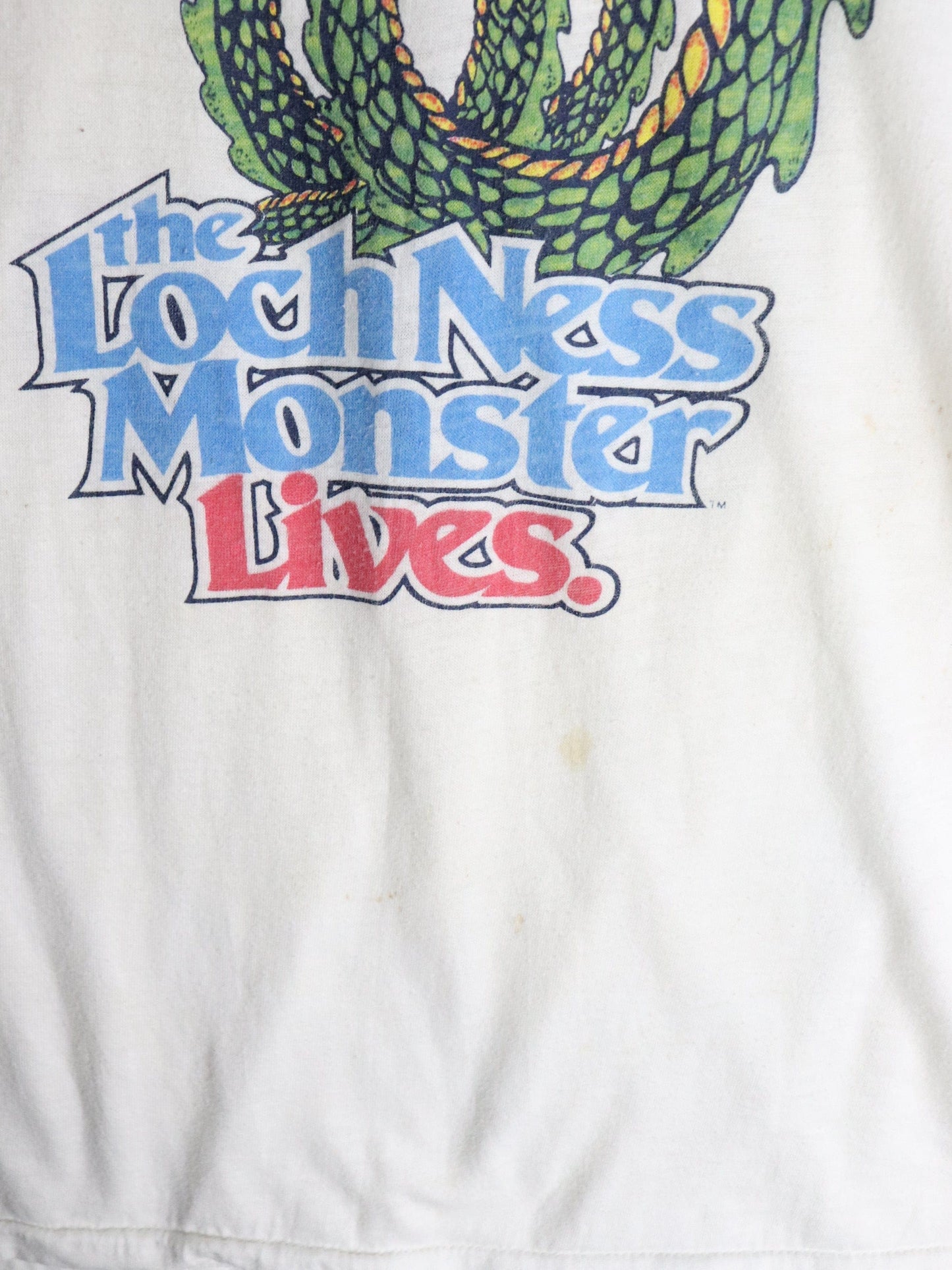 Other T-Shirts & Tank Tops Vintage Busch Gardens Lochness T Shirt Fits Mens Medium White 80s Ringer