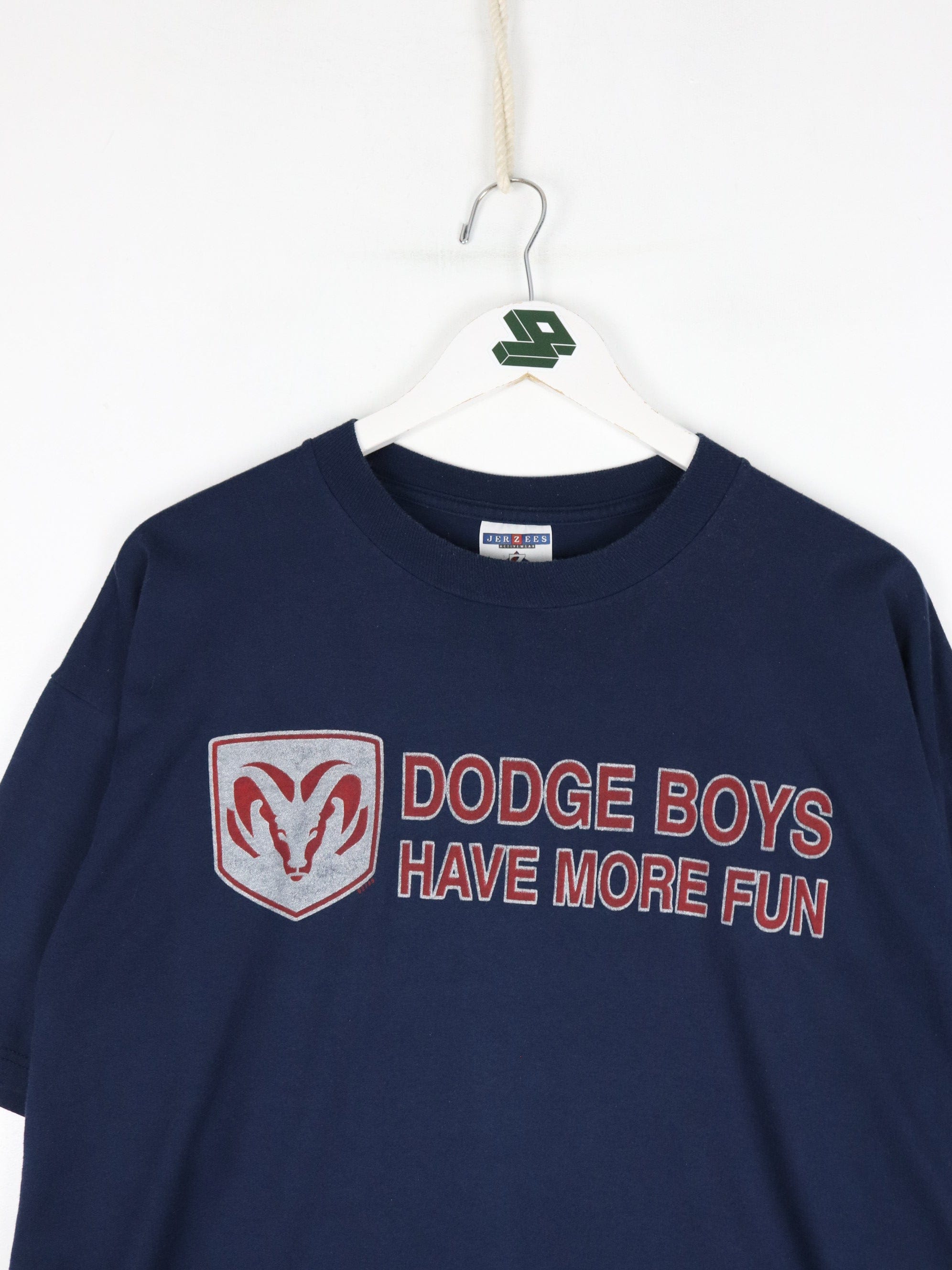 Vintage Dodge Boys Have More Fun T Shirt Mens XL Blue