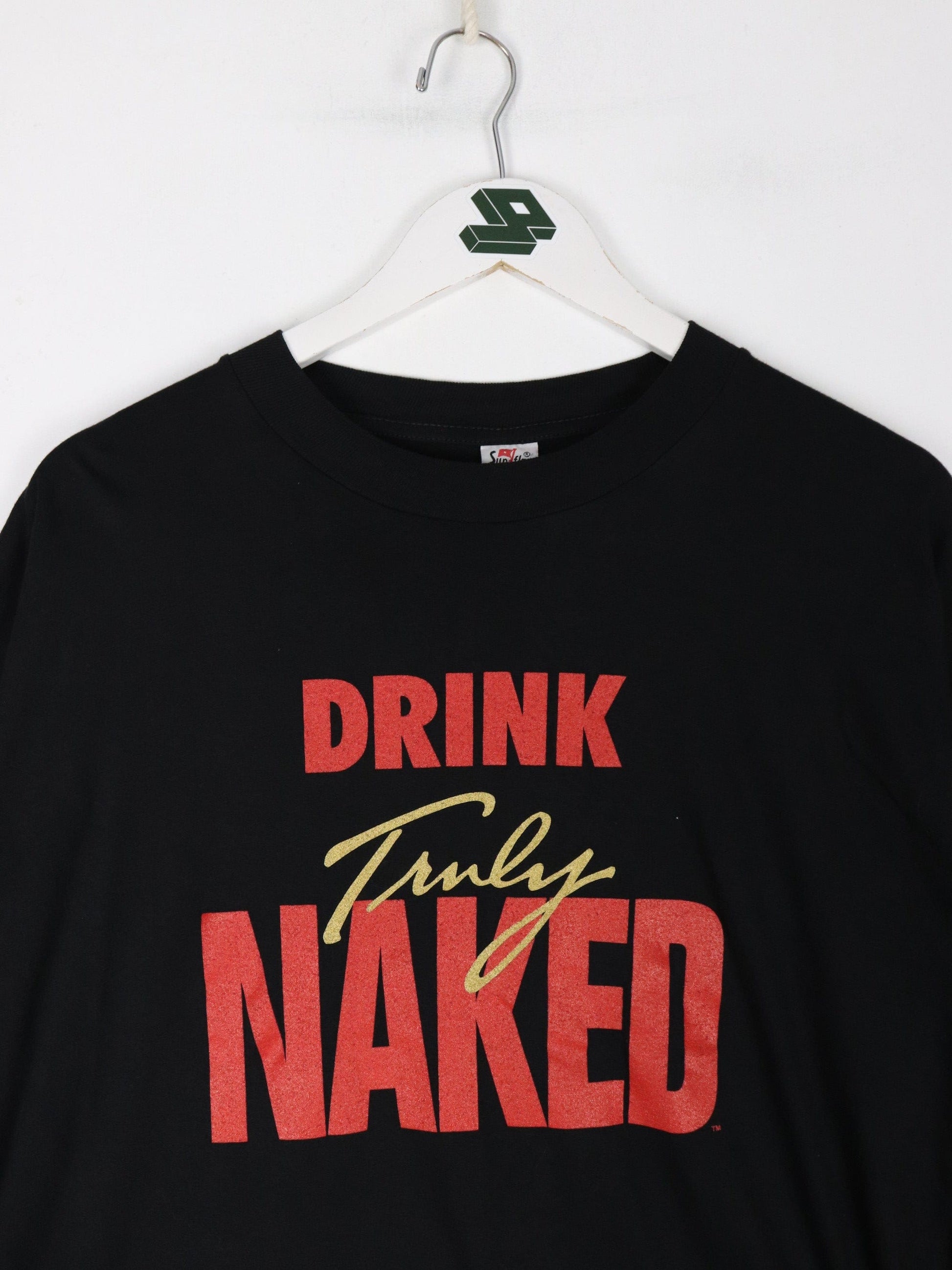 Other T-Shirts & Tank Tops Vintage Drink Truly Naked Beer T Shirt Fits Mens XL Black