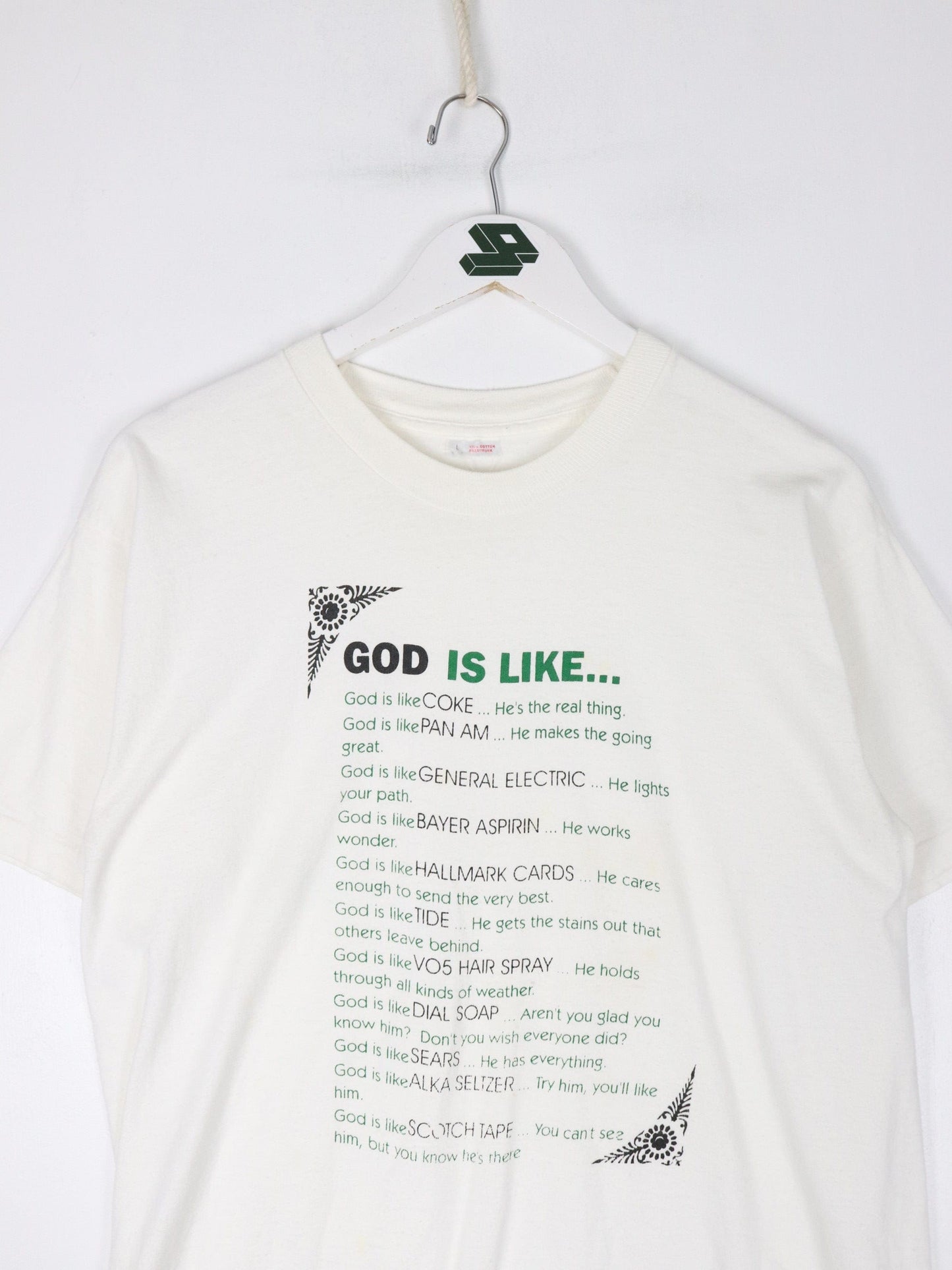 Other T-Shirts & Tank Tops Vintage God is Like T Shirt Mens Large White 90s