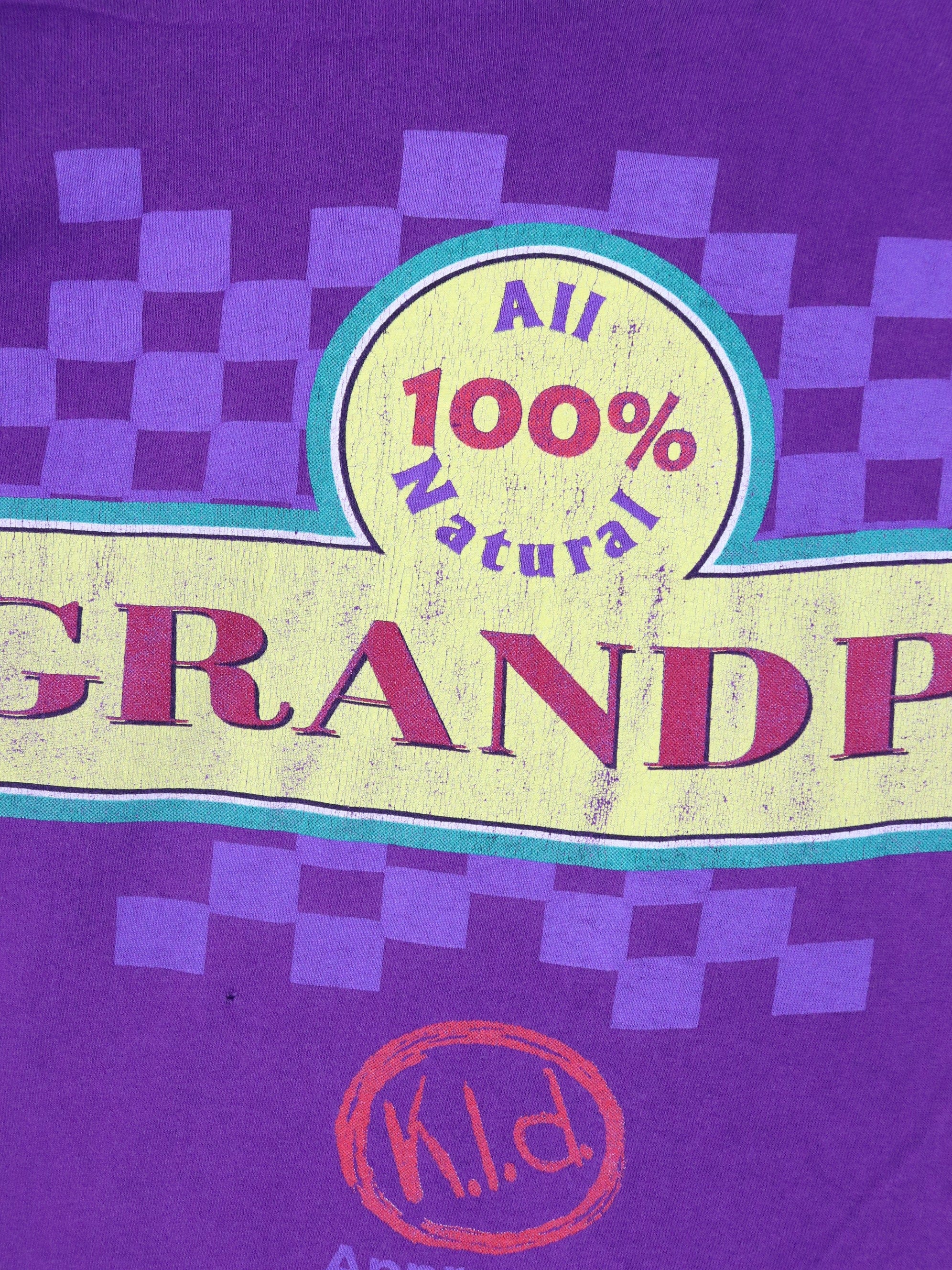 Vintage Grandpa T Shirt Mens Medium Purple 90s