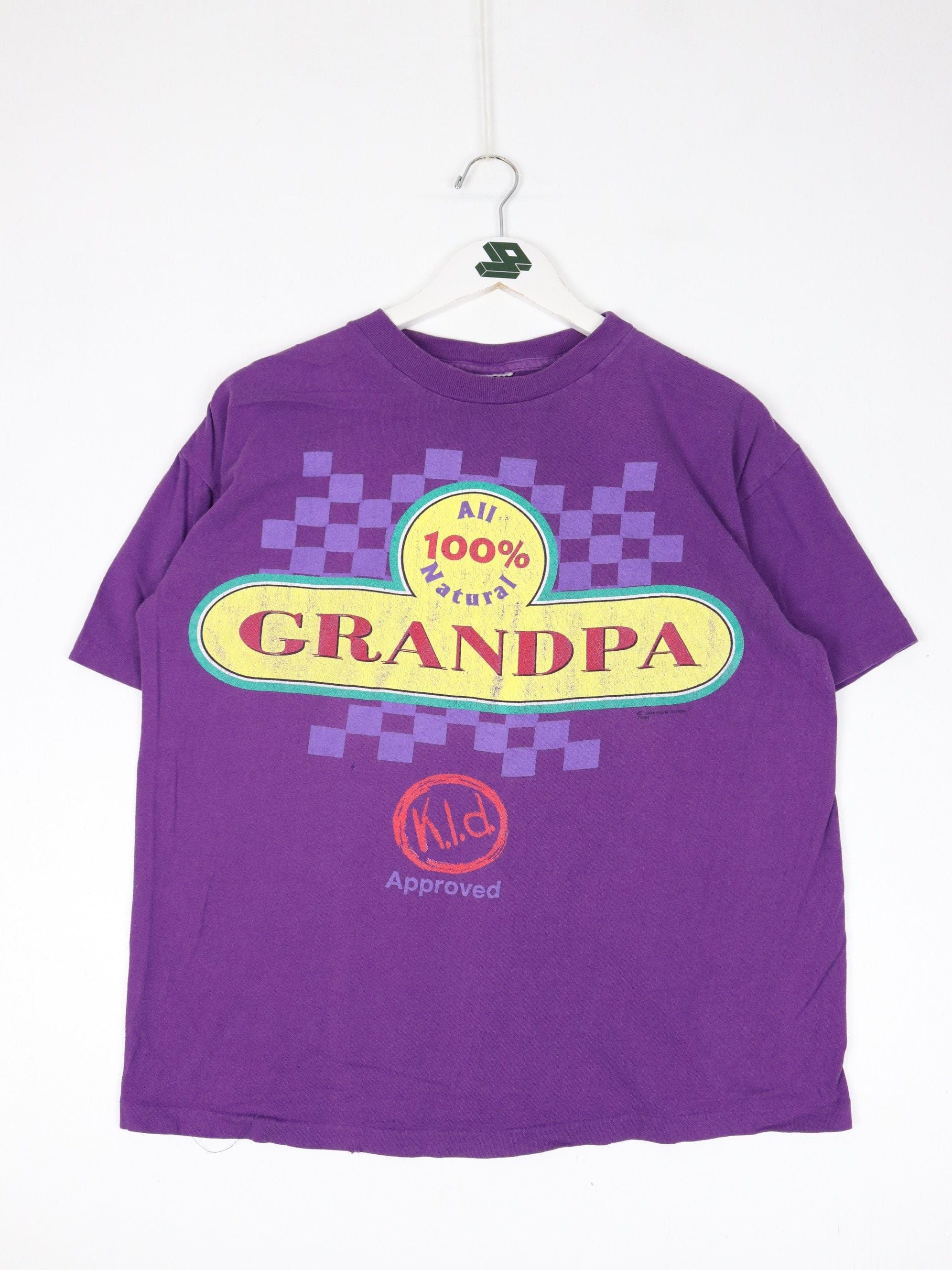 Vintage Grandpa T Shirt Mens Medium Purple 90s – Proper Vintage