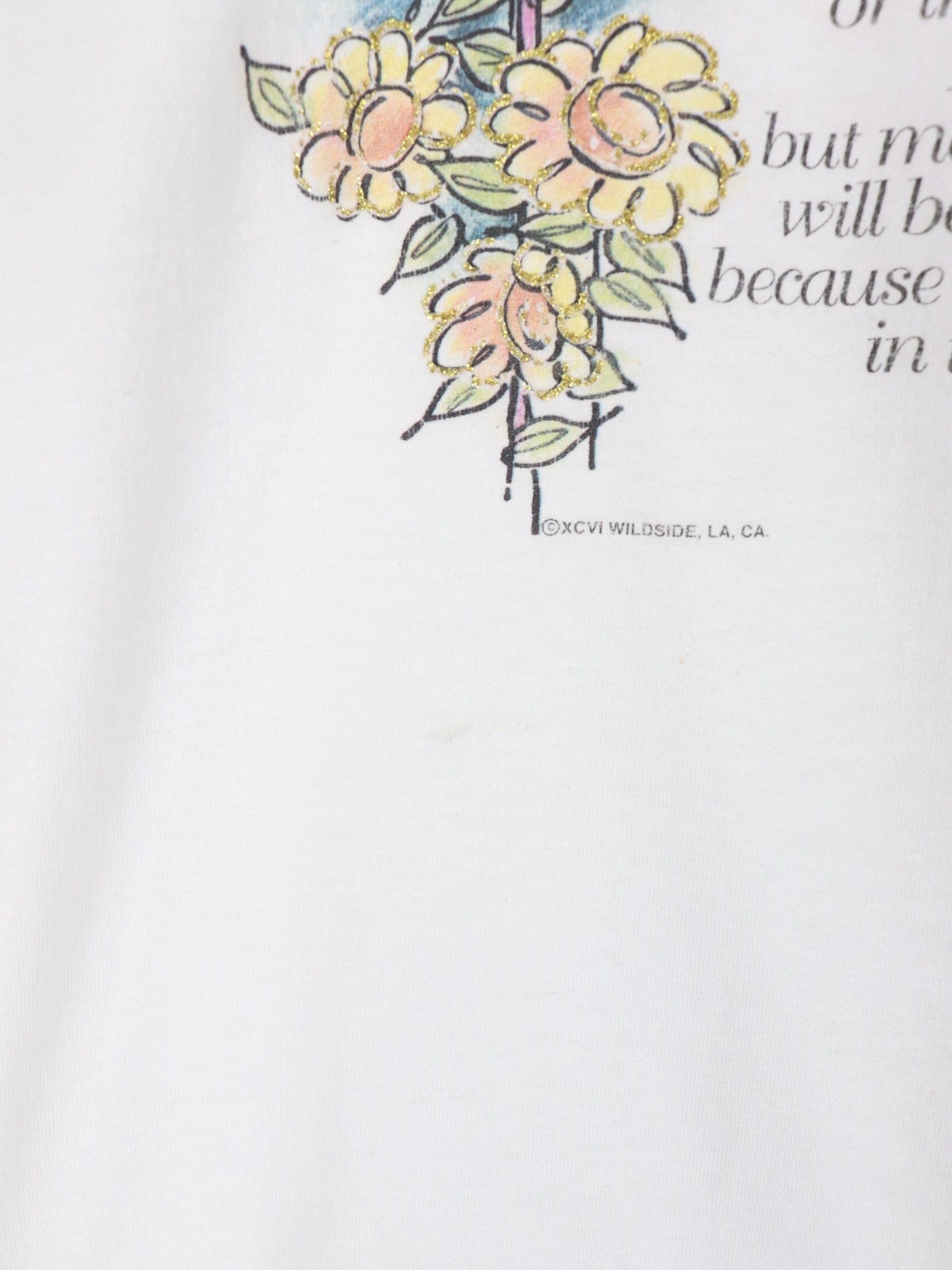 Other T-Shirts & Tank Tops Vintage Hundred Years From Now T Shirt Mens XL White Wholesome Quote 90s Floral