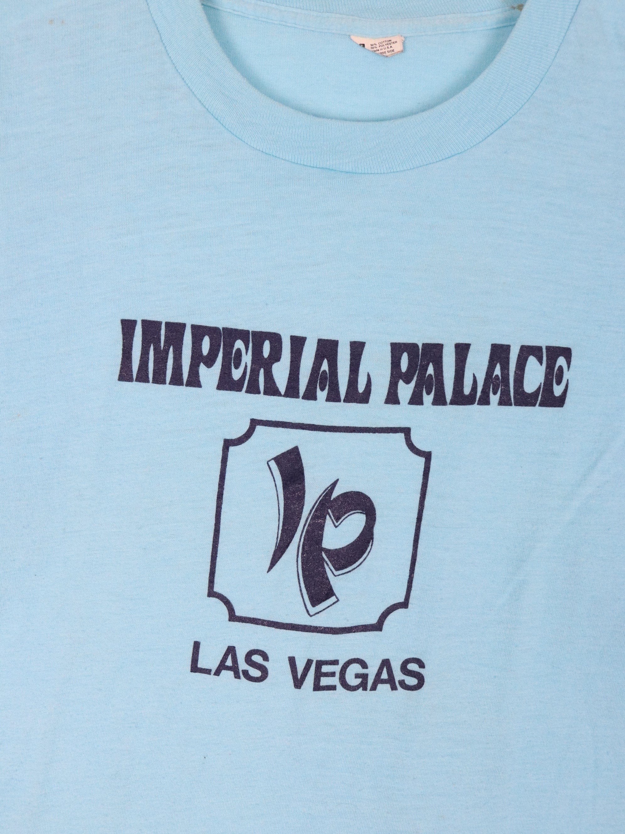 Vintage Imperial Palace T Shirt Fits Mens Large Blue 90s Casino