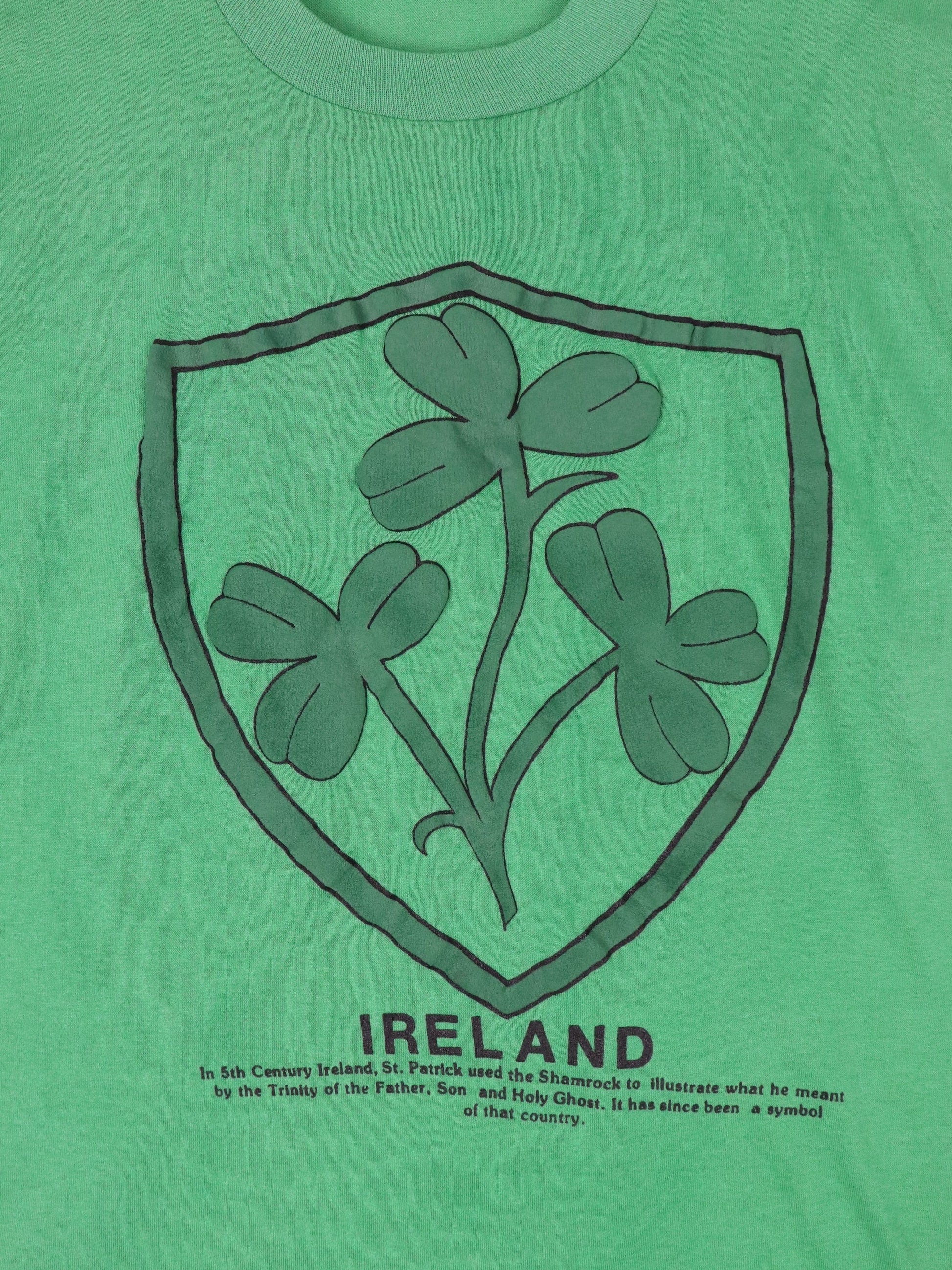 Other T-Shirts & Tank Tops Vintage Ireland T Shirt Fits Mens Medium Green Clover 80s