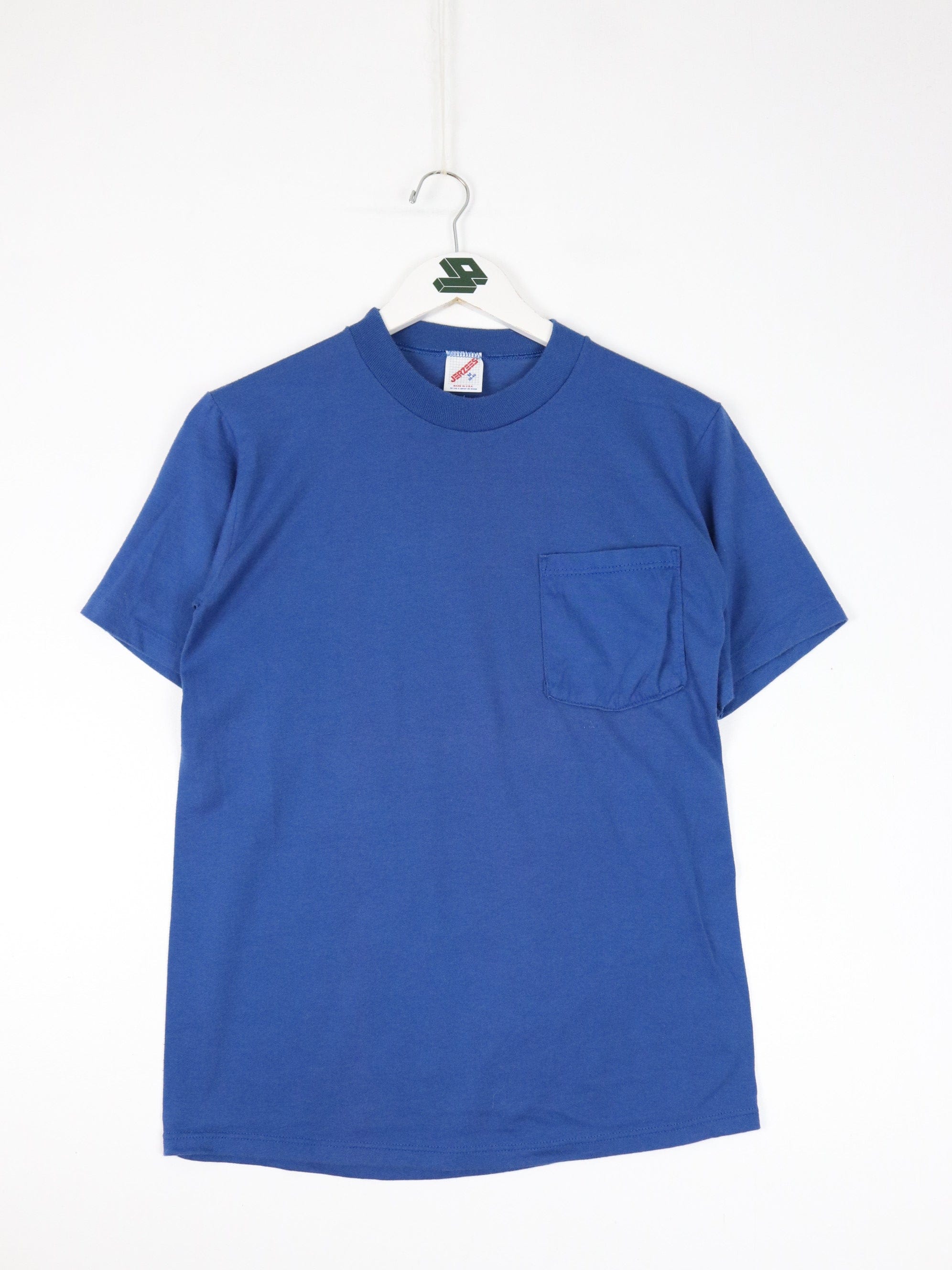 Vintage Jerzees T Shirt Fits Mens Small Blue Pocket 90s Blank – Proper  Vintage