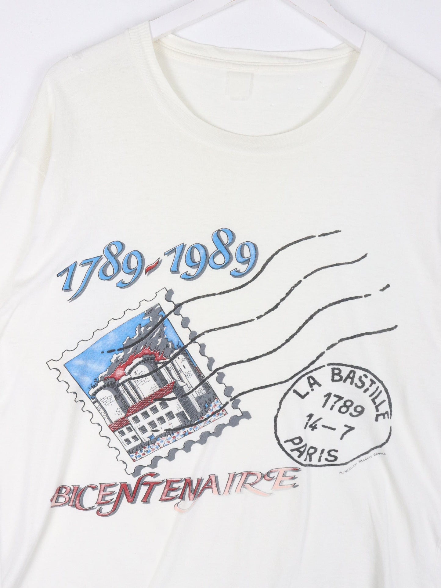 Other T-Shirts & Tank Tops Vintage La Bastille T Shirt Mens Short Large White 90s