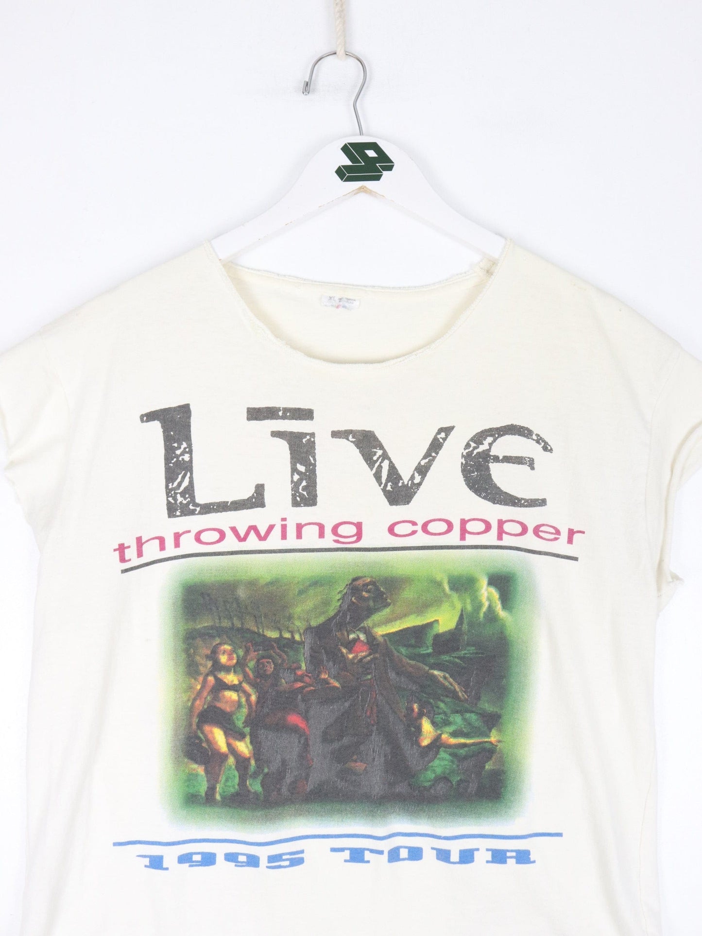 Other T-Shirts & Tank Tops Vintage Live Throwing Copper Tank Top Fits Womens Medium White Baby Tee 90s