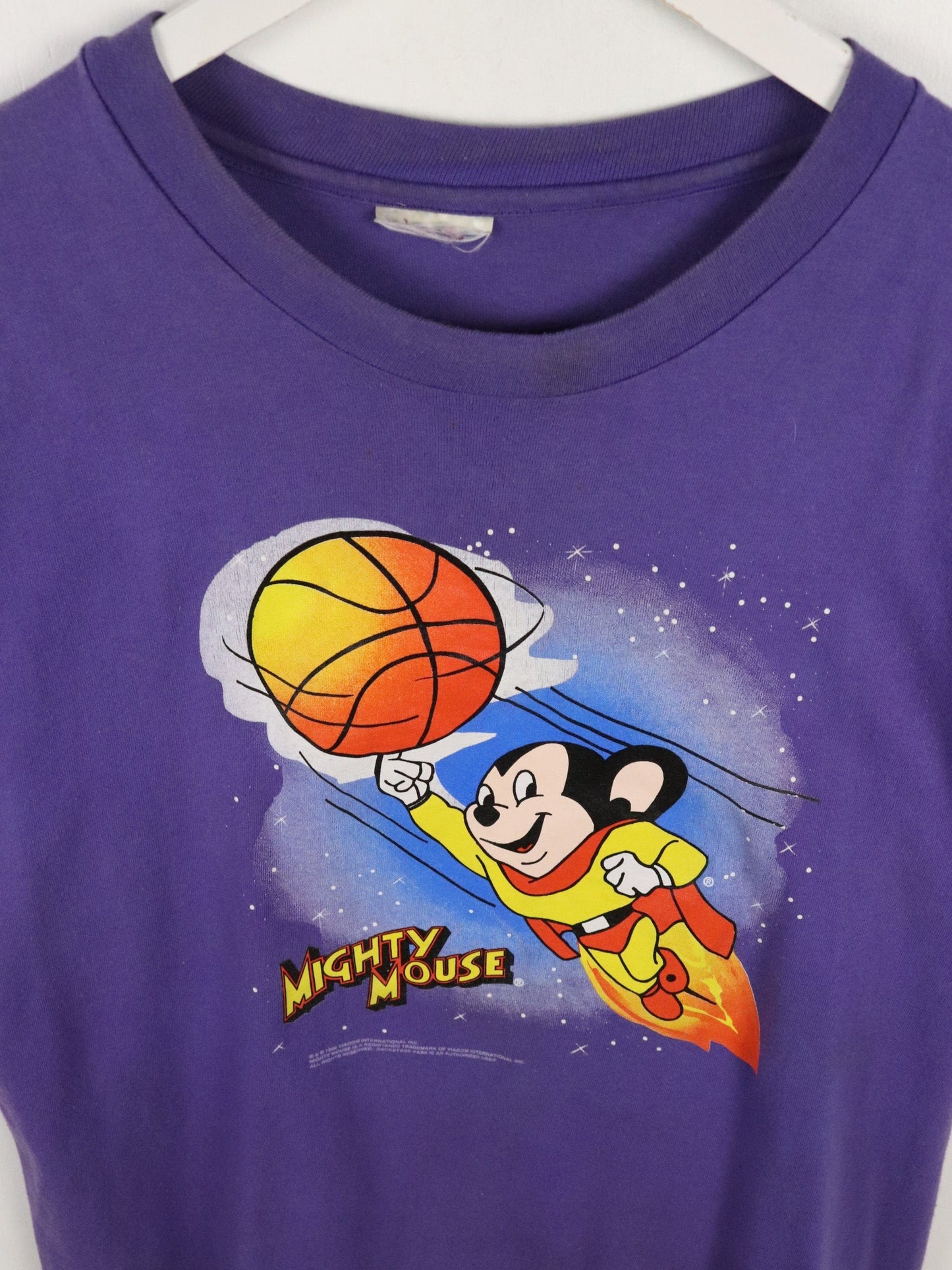 Other T Shirts & Tank Tops Vintage Mighty Mouse T Shirt Mens Large Purple