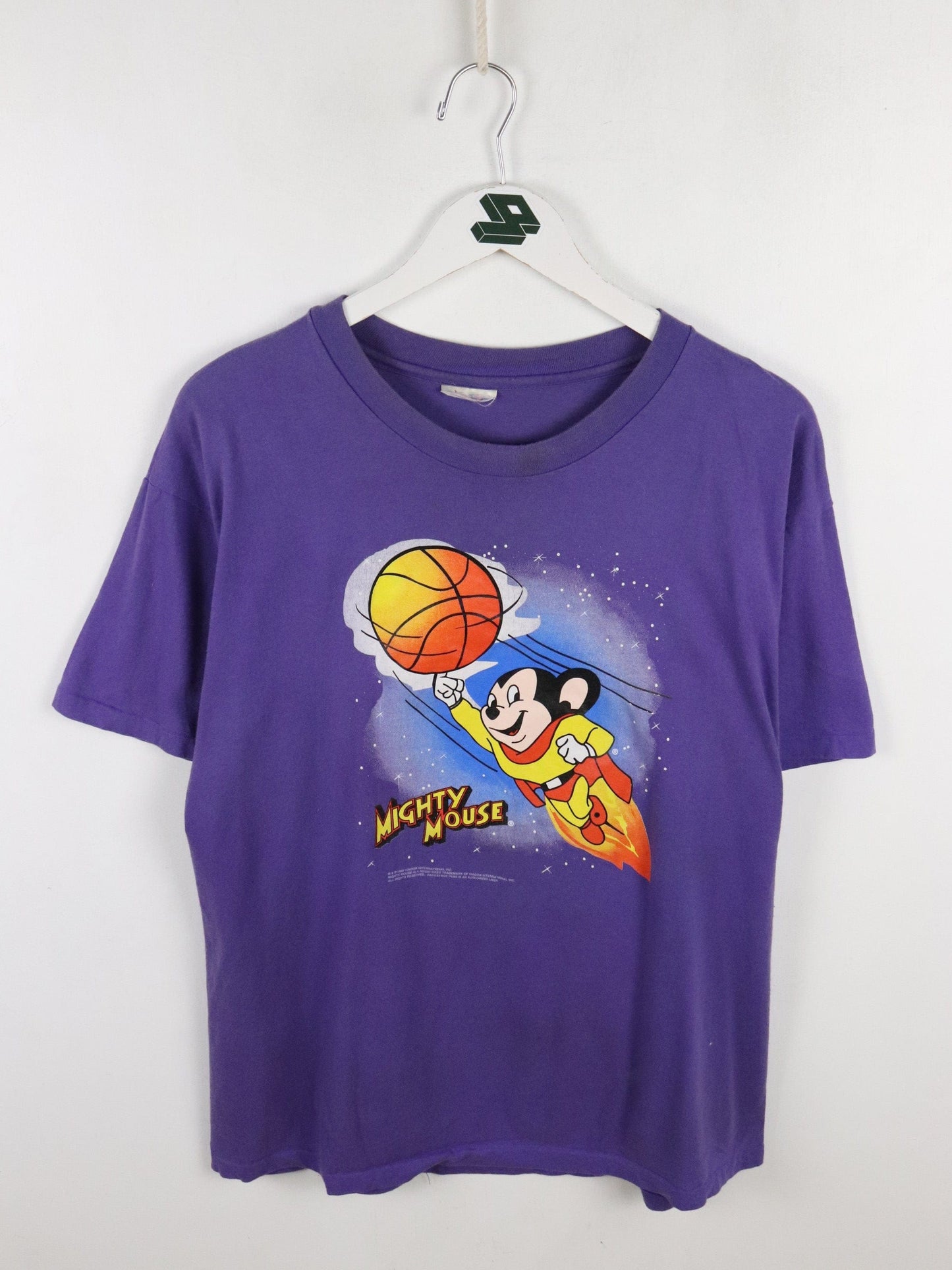 Other T Shirts & Tank Tops Vintage Mighty Mouse T Shirt Mens Large Purple