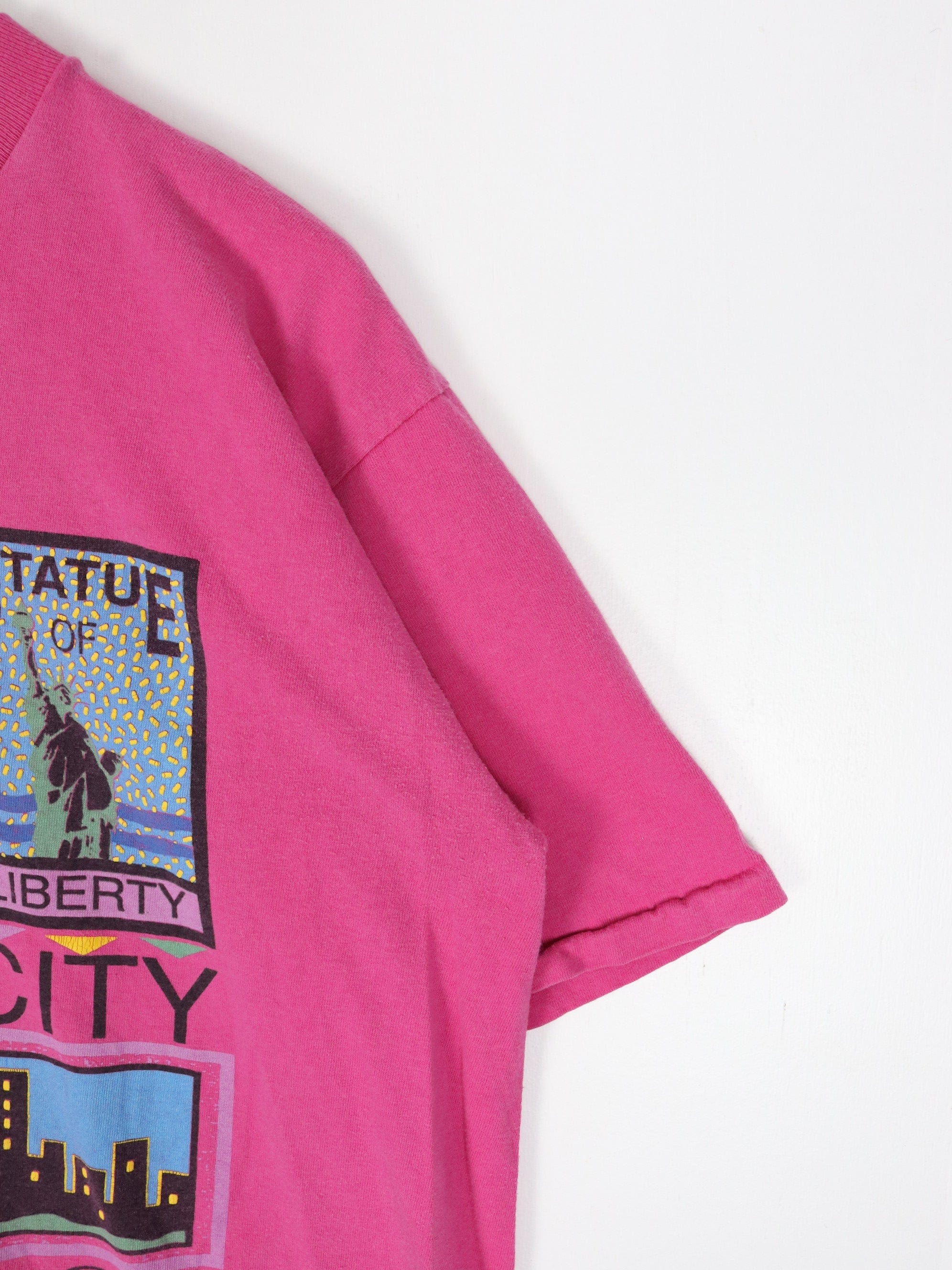 Vintage New York City T Shirt Mens XL Pink 90s NYC – Proper Vintage