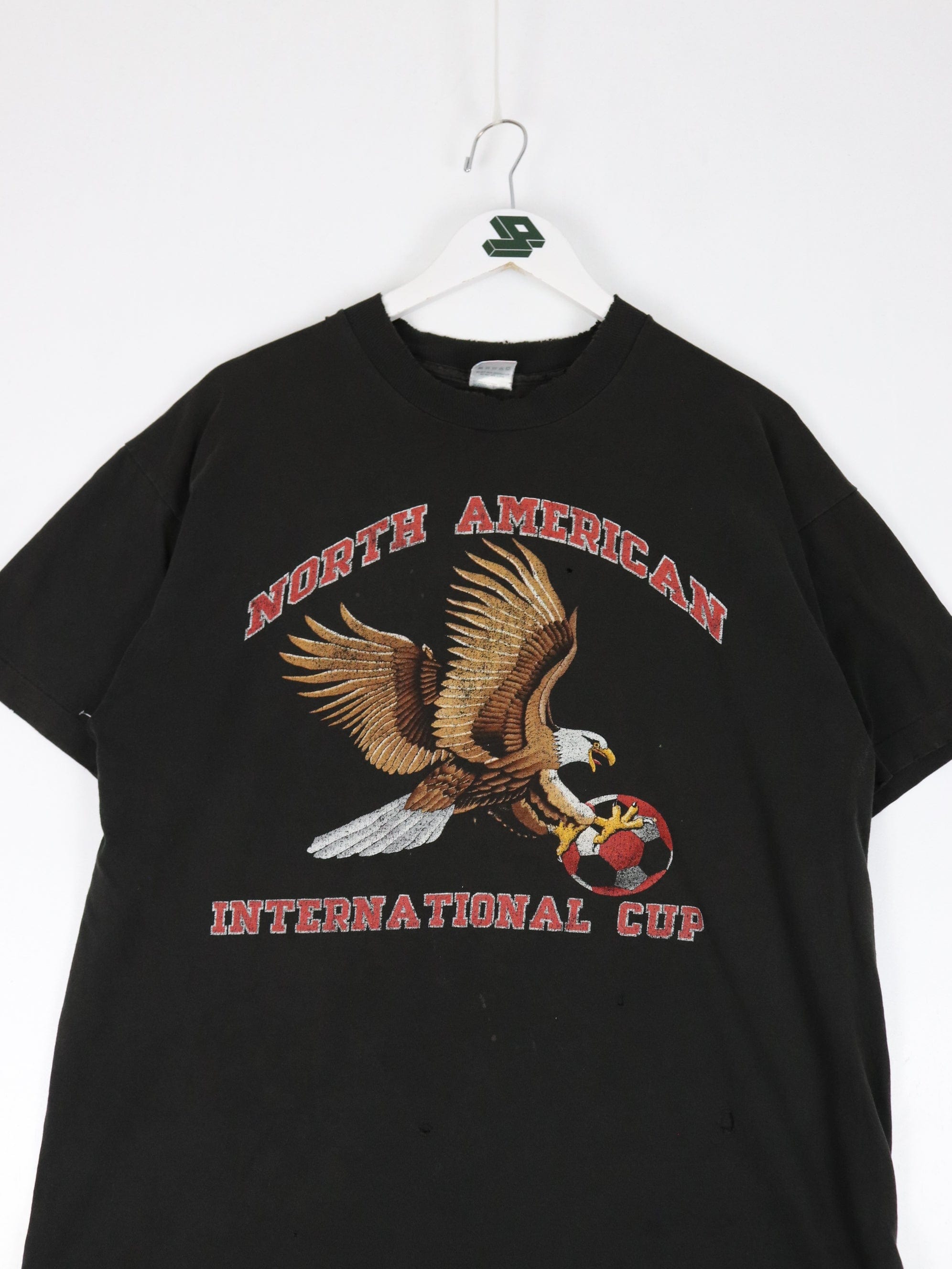 Vintage North American International Cup T Shirt Mens XL Black Soccer –  Proper Vintage