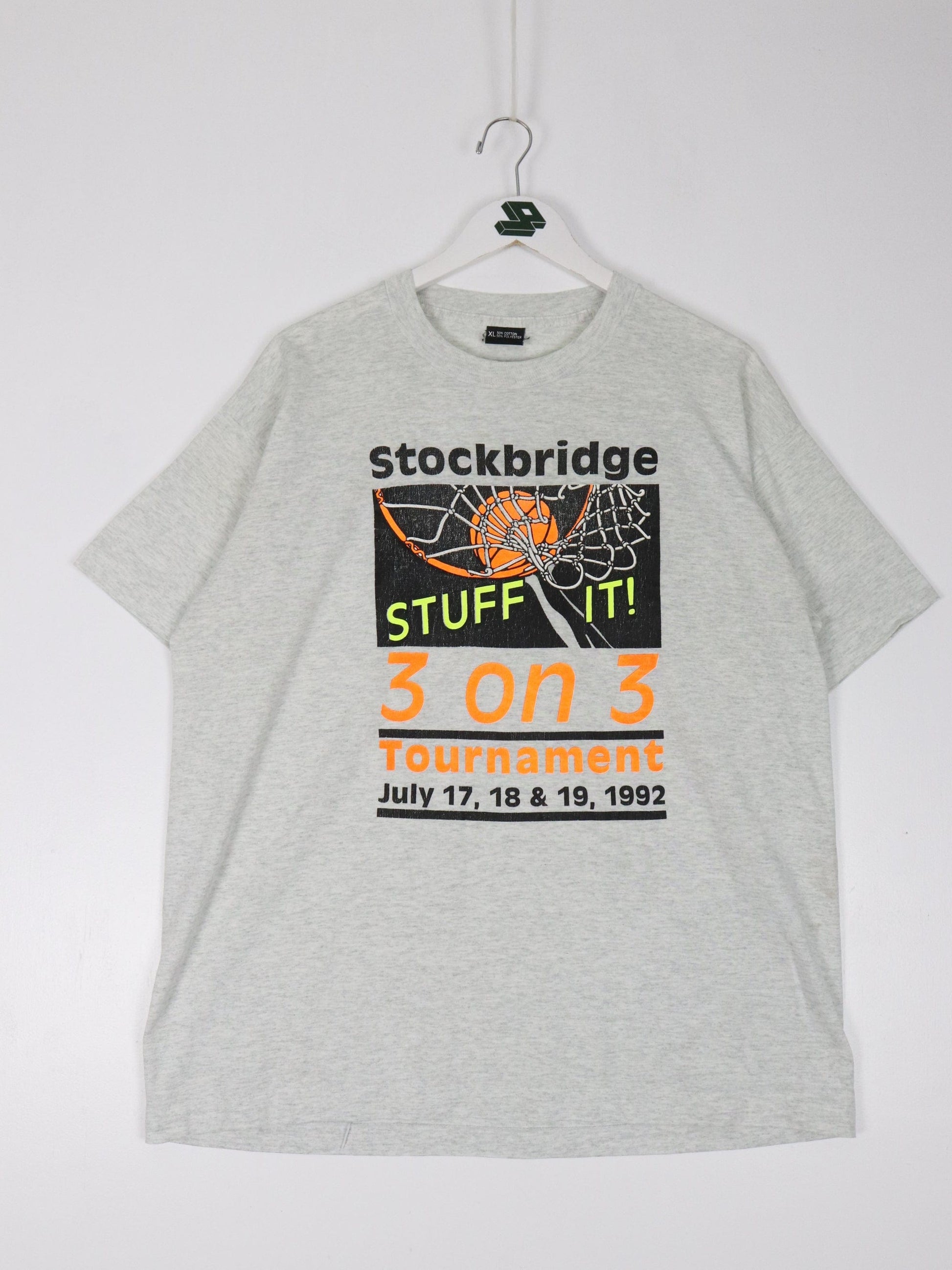 Other T-Shirts & Tank Tops Vintage Stockbridge Basketball T Shirt Mens XL Grey 3 On 3