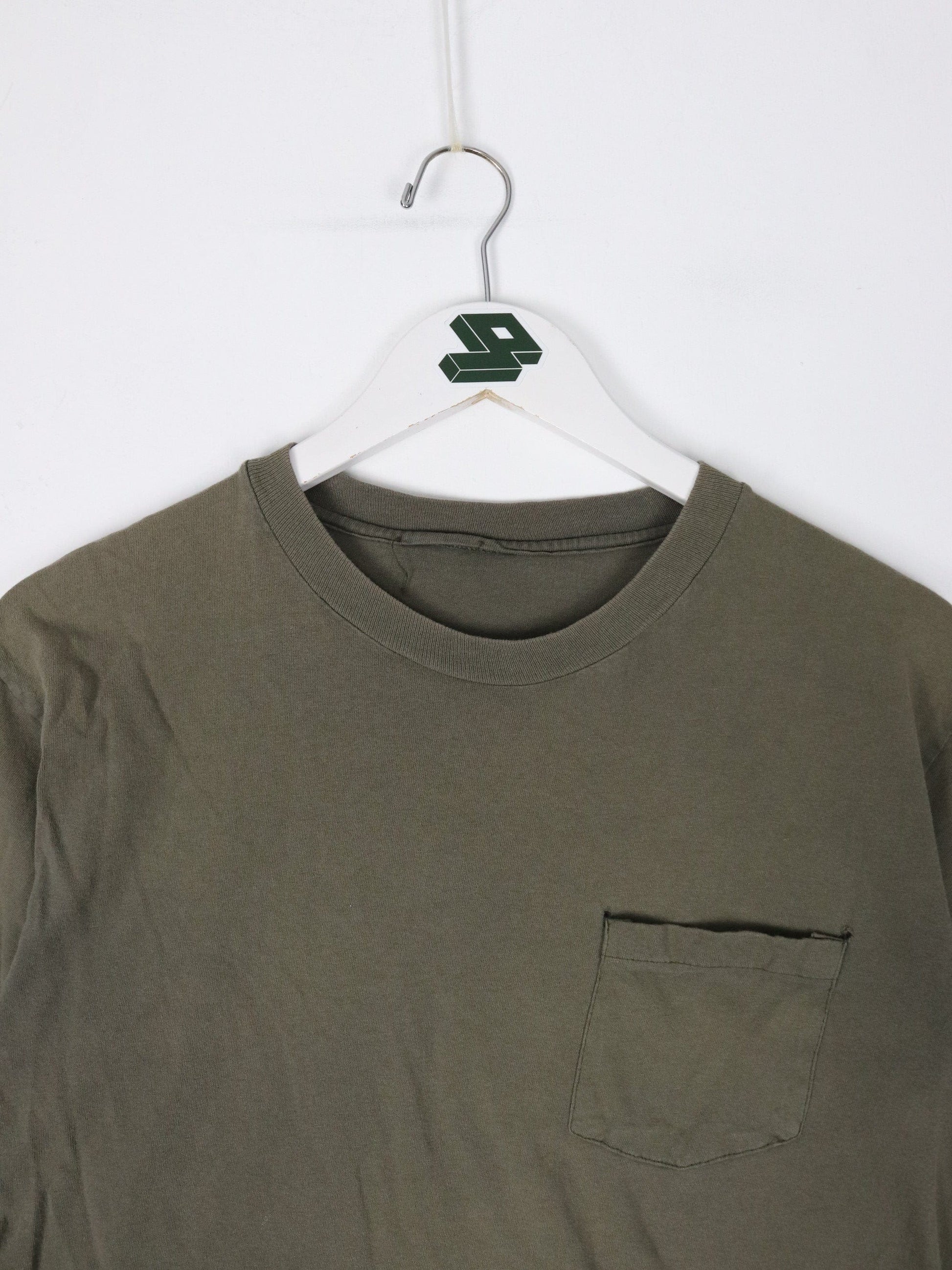 Other T-Shirts & Tank Tops Vintage T Shirt Mens Small Green Pocket Blank 90s
