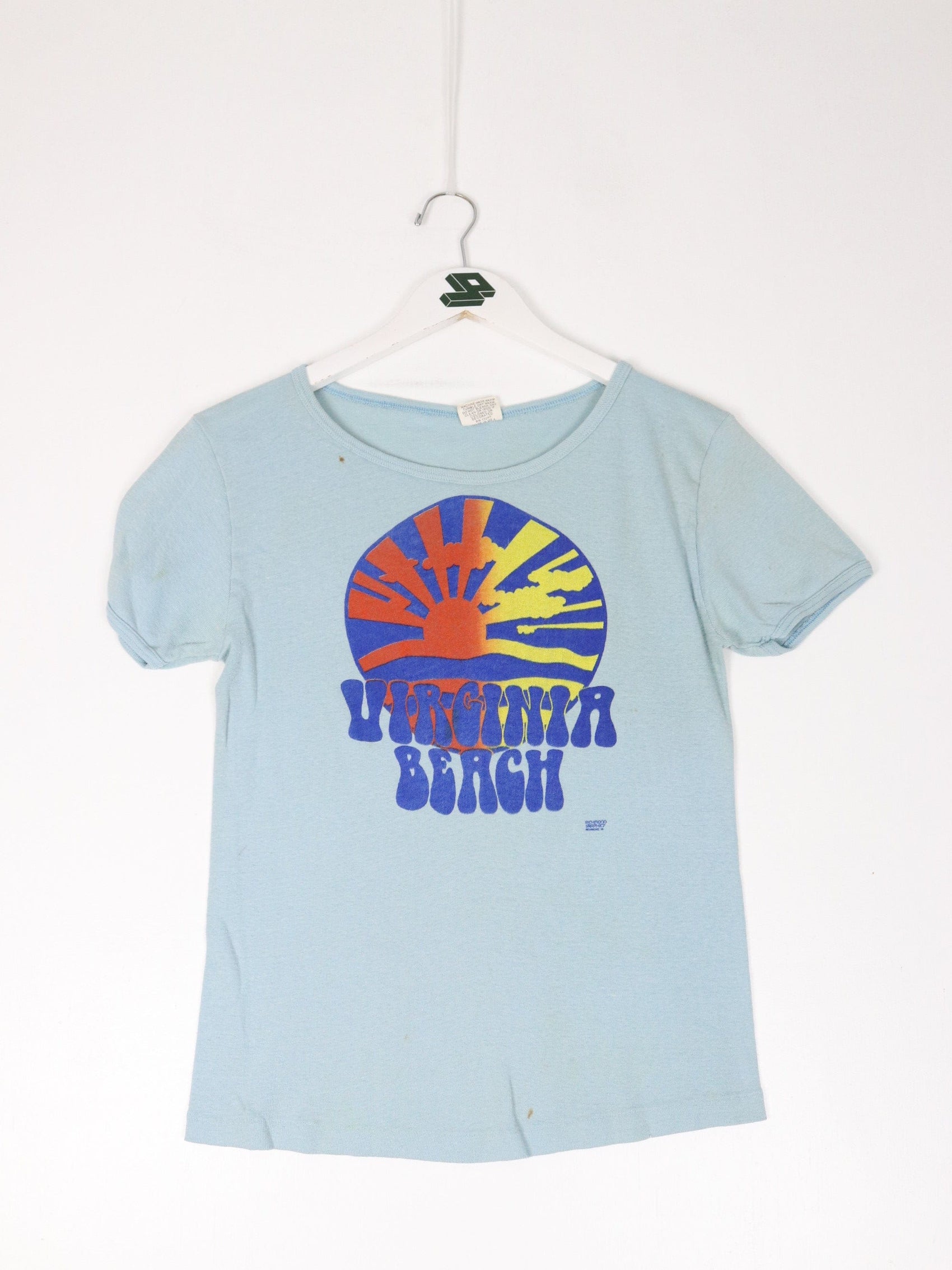 Other T-Shirts & Tank Tops Vintage Virginia Beach T Shirt Womens XL Blue 70s 80s Hippie Baby Tee
