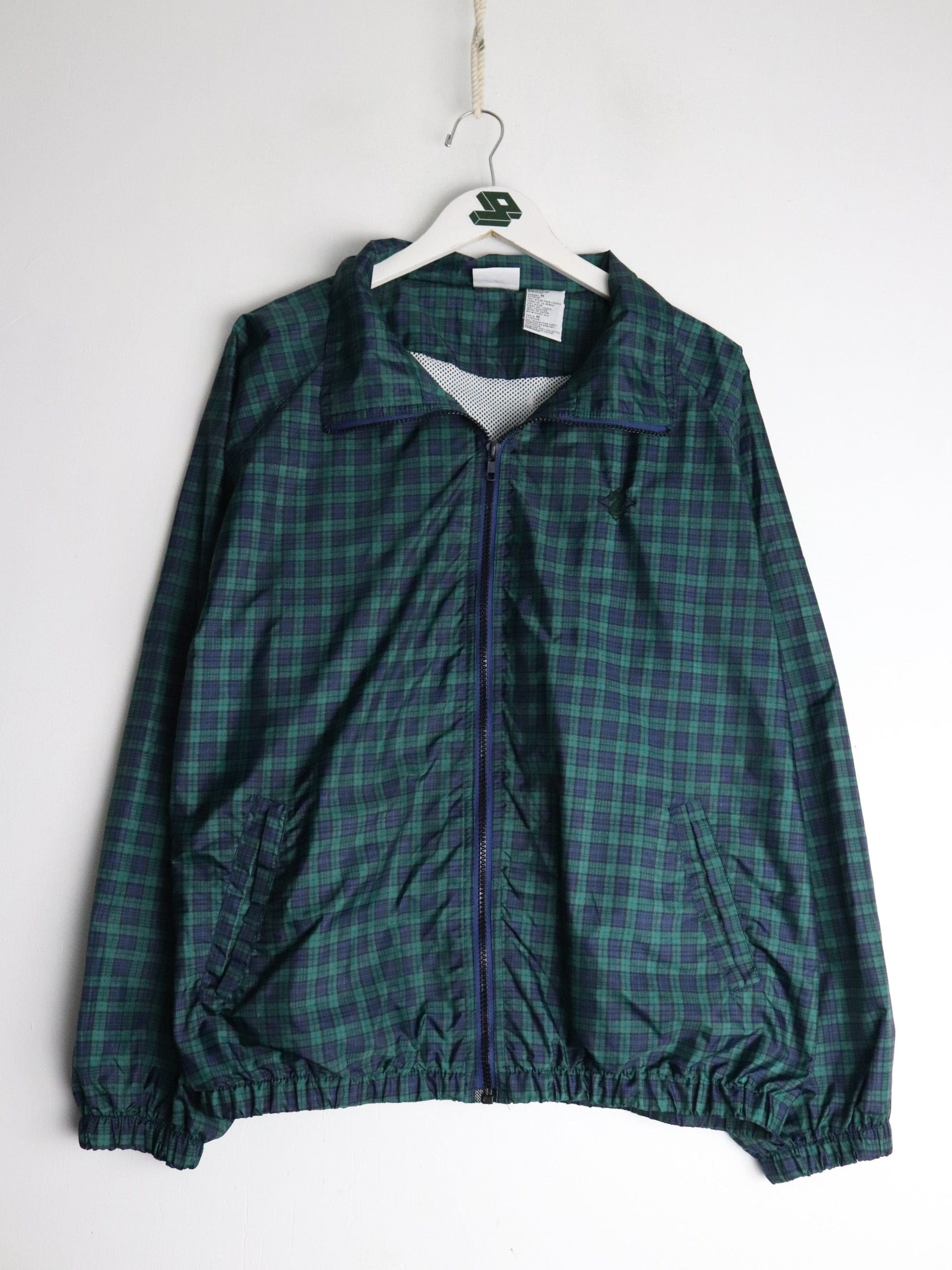 Other Windbreakers Vintage Jerzees Windbreaker Mens Medium Green Plaid