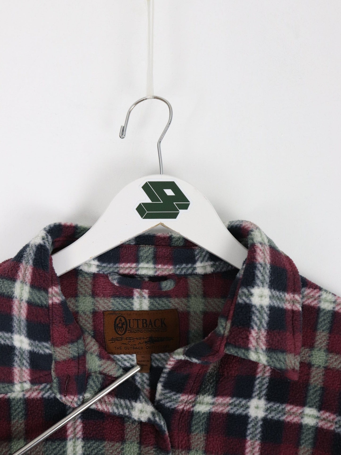 Outback Shirt Womens XL Pink Plaid Fleece Button Up Outdoors from propervintagecanada