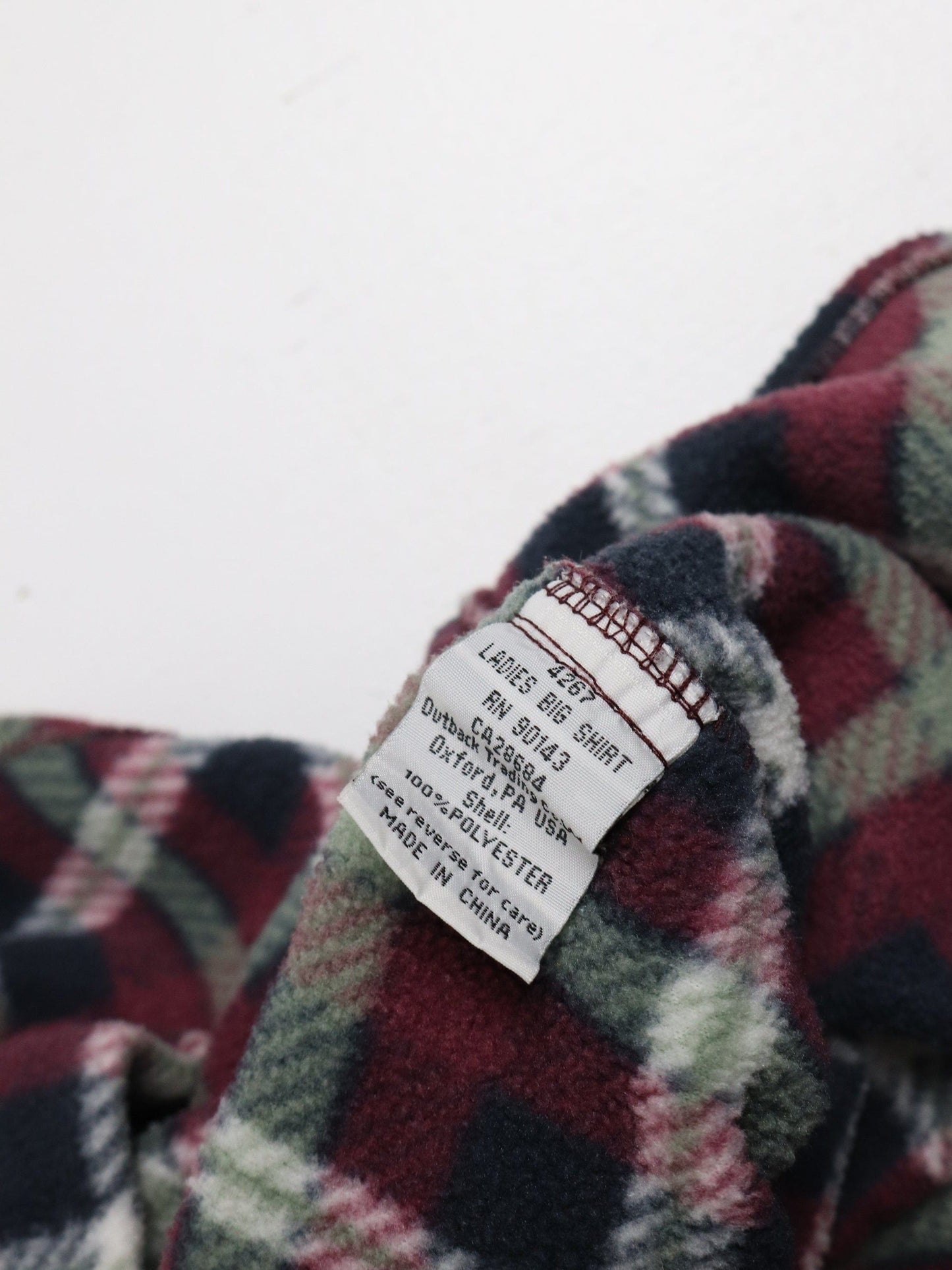 Outback Shirt Womens XL Pink Plaid Fleece Button Up Outdoors from propervintagecanada