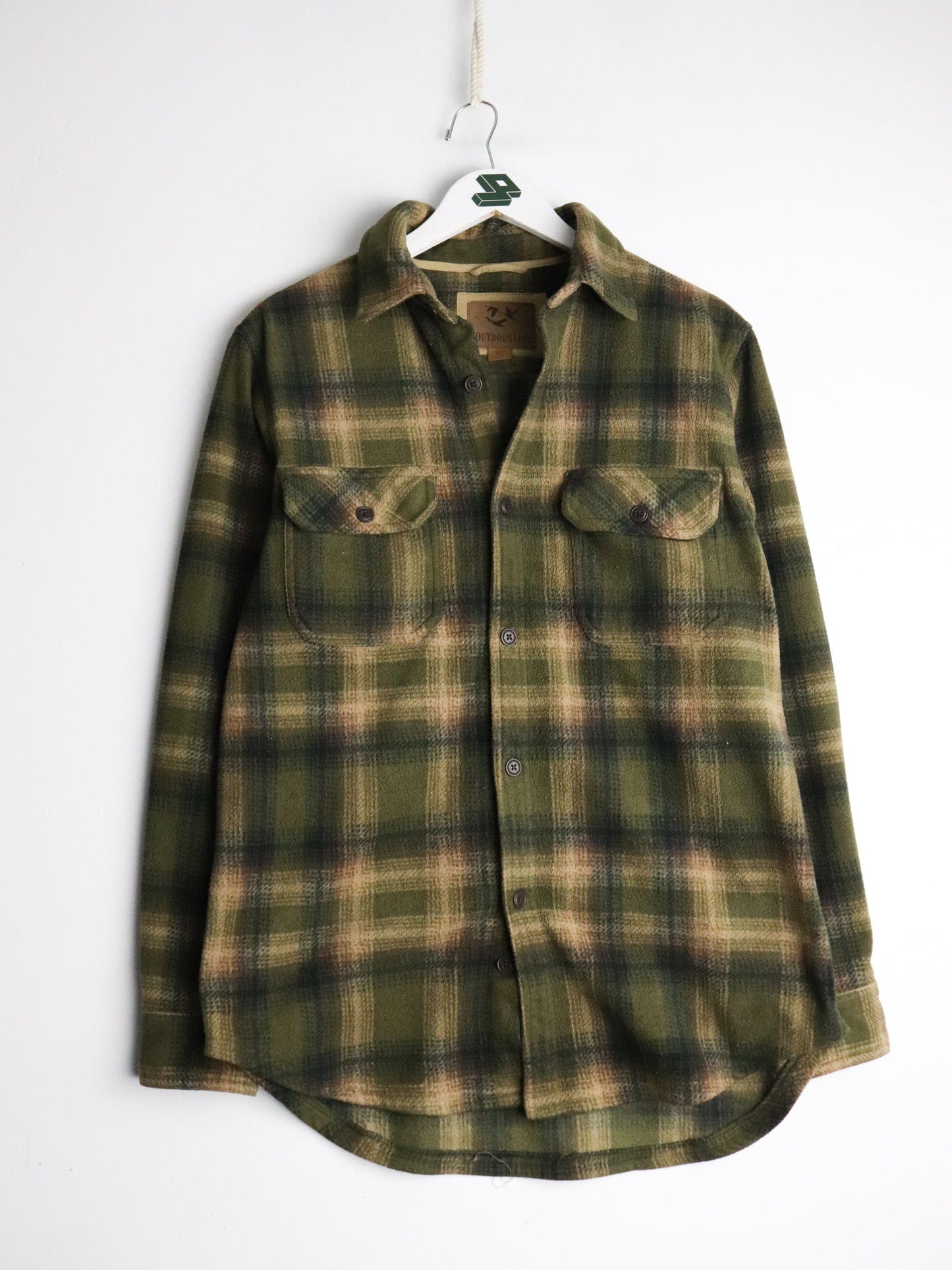 Outdoor Life Shirt Mens Medium Green Flannel from propervintagecanada