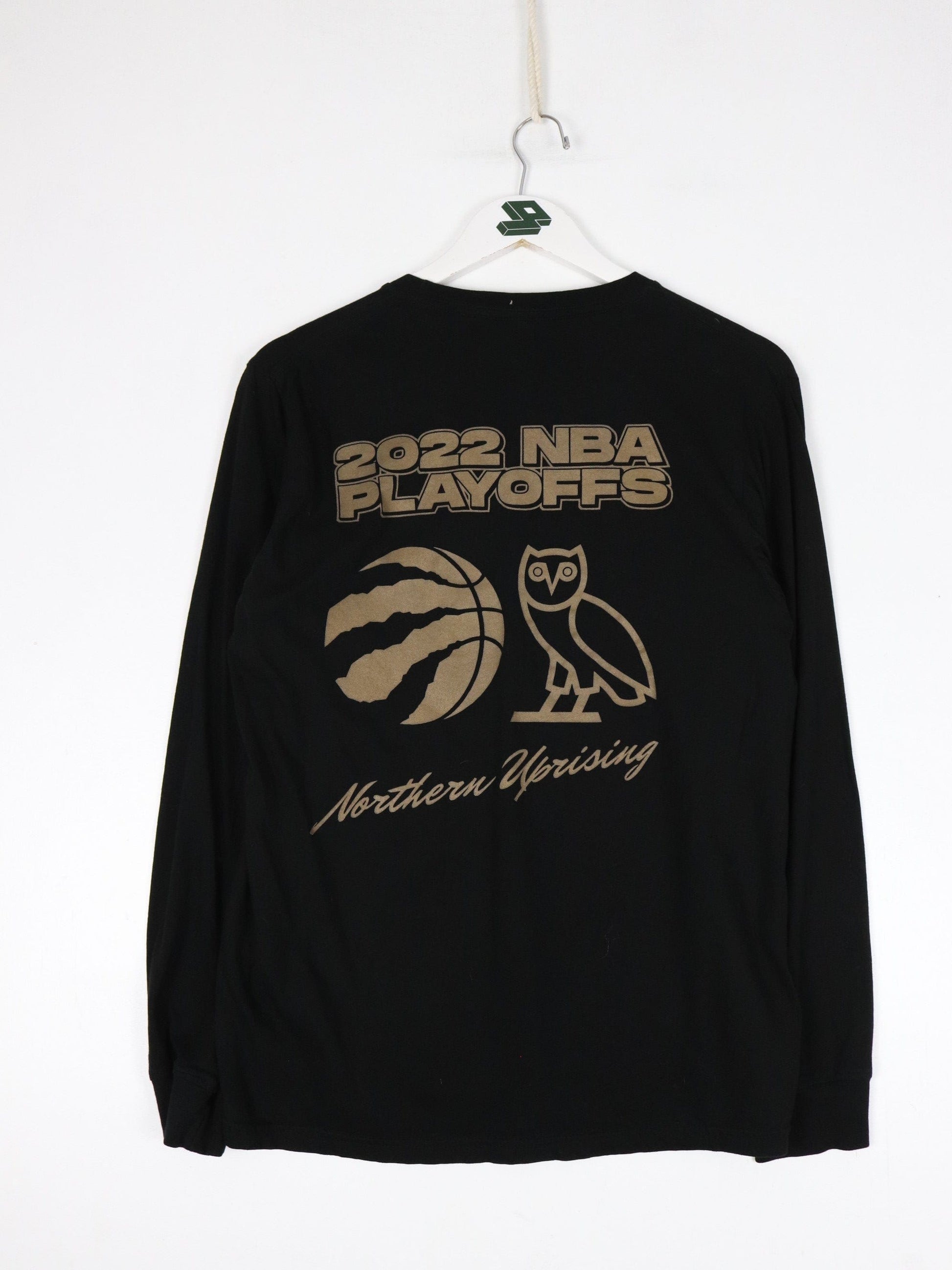 OVO T-Shirts & Tank Tops OVO Toronto Raptors T Shirt Mens Medium Black Long Sleeve 2002 NBA Playoffs