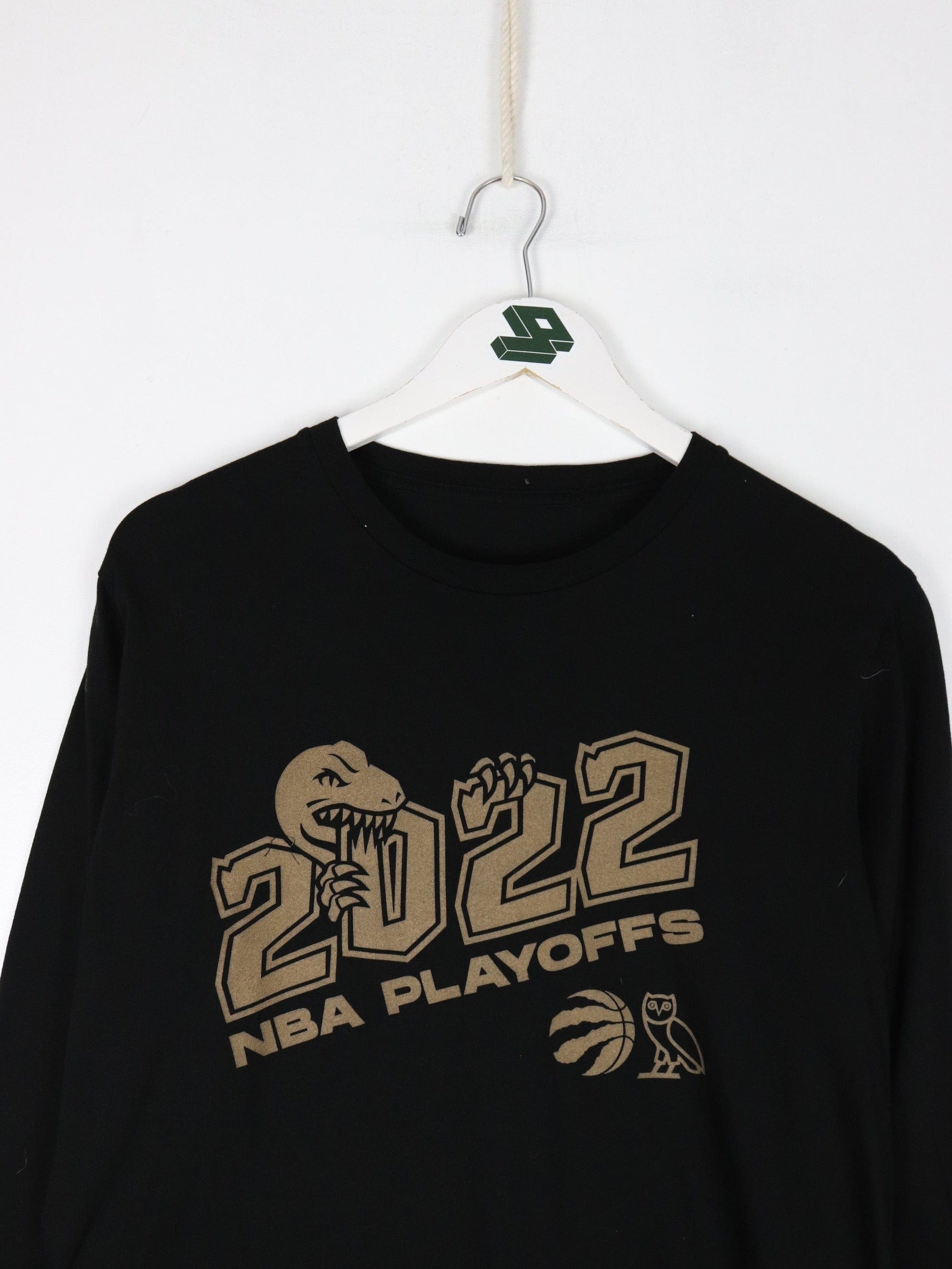 OVO T-Shirts & Tank Tops OVO Toronto Raptors T Shirt Mens Medium Black Long Sleeve 2002 NBA Playoffs