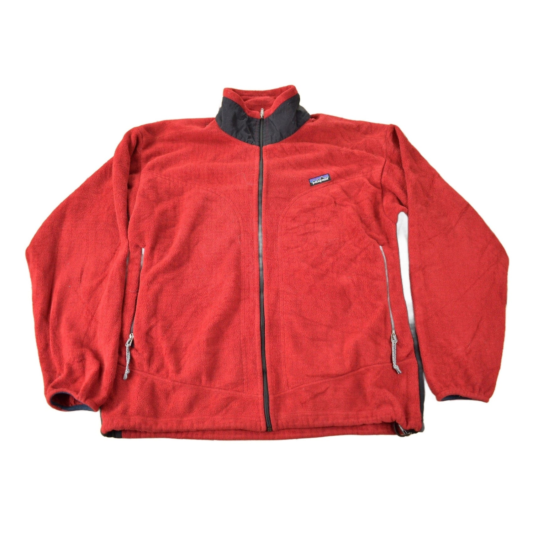 Patagonia Clothing > Gender Neutral Adult Clothing > Hoodies & Sweatshirts > Sweatshirts Vintage 1990s Patagonia Red Fleece Zip Up Sweater Men's Large
