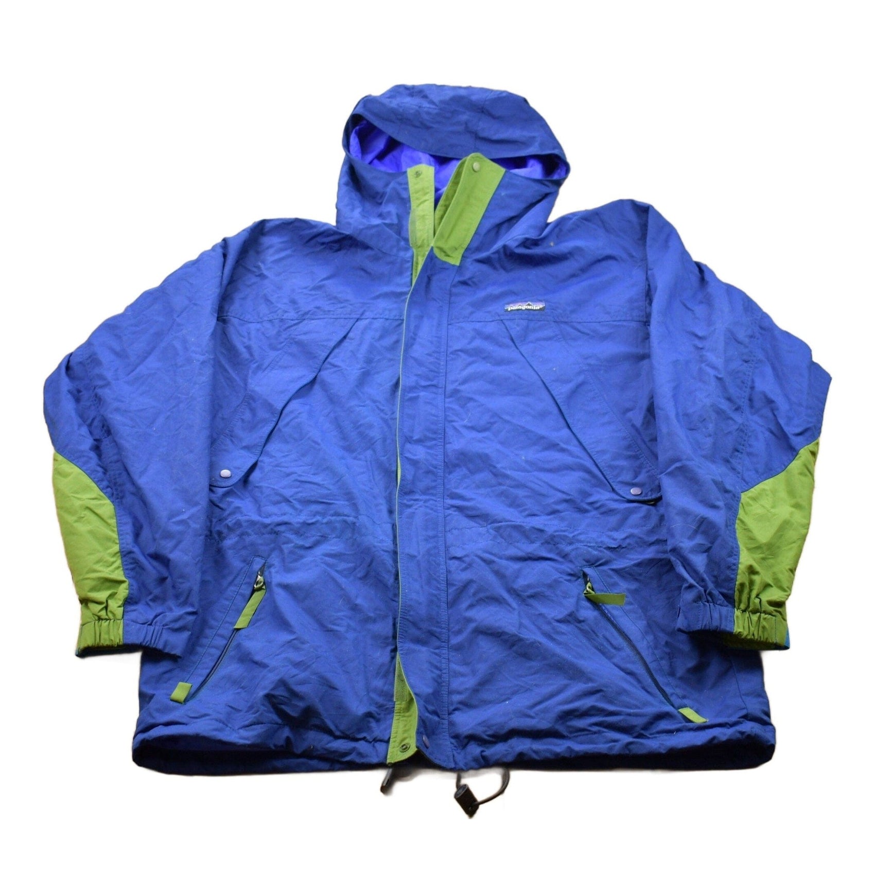 Patagonia Clothing > Gender Neutral Adult Clothing > Jackets & Coats Vintage 1980s Patagonia Full Zip Color Block Windbreaker Jacket Men's Medium