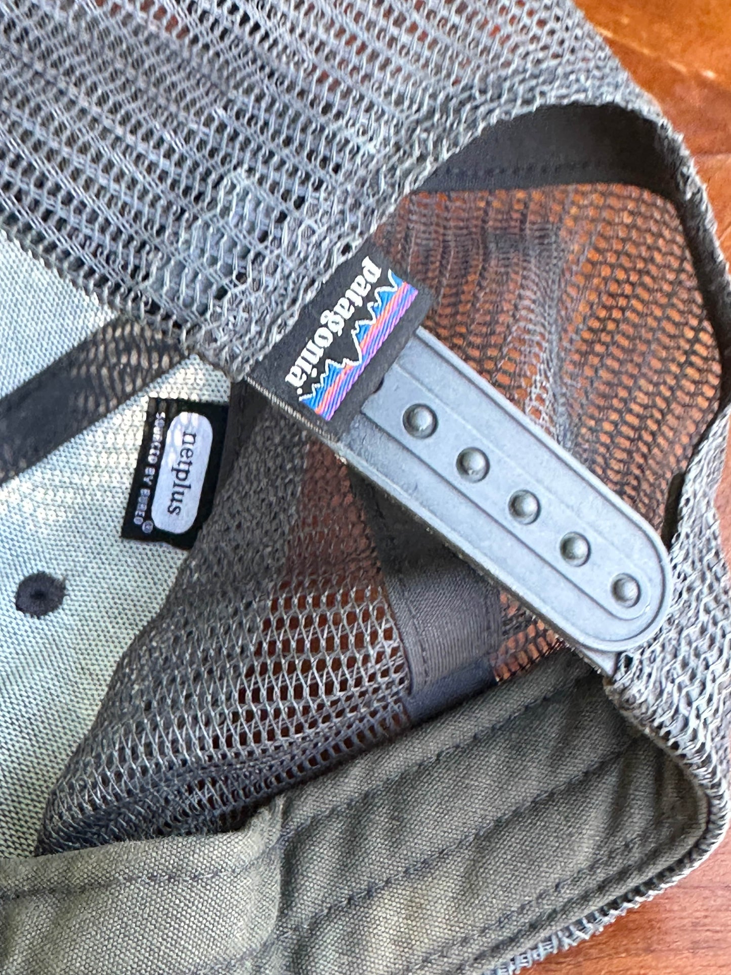 Patagonia Hat Adult Grey Trucker Snap Back from propervintagecanada