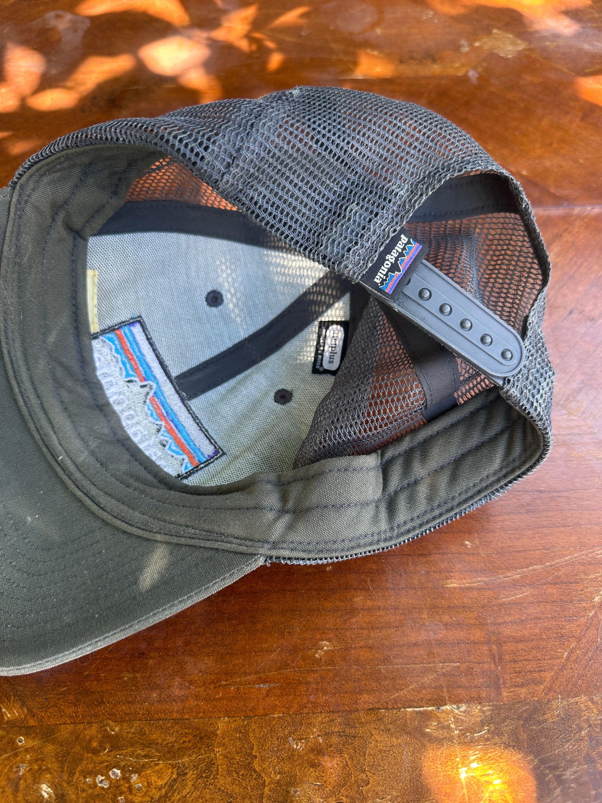 Patagonia Hat Adult Grey Trucker Snap Back from propervintagecanada