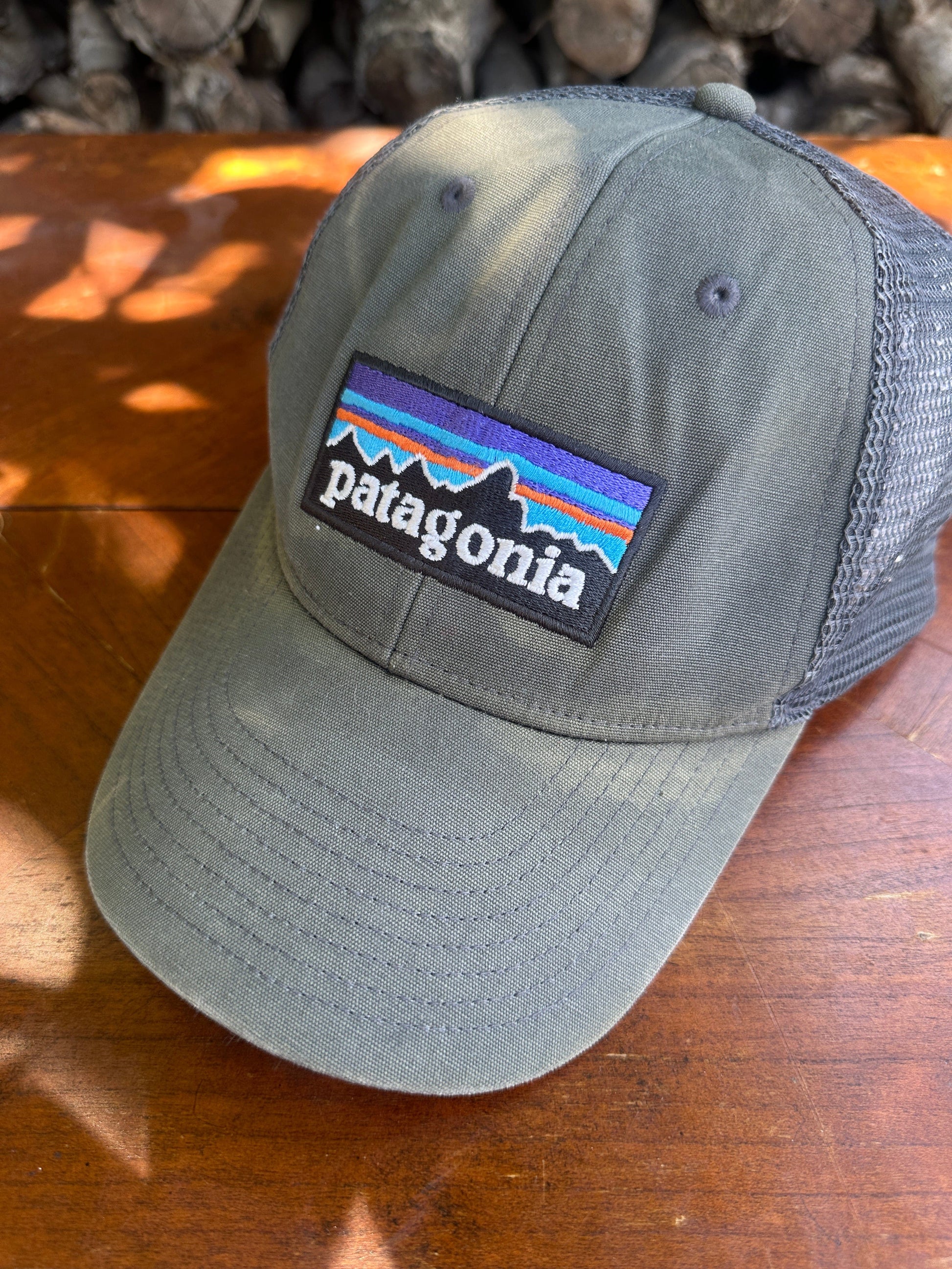 Patagonia Hat Adult Grey Trucker Snap Back from propervintagecanada