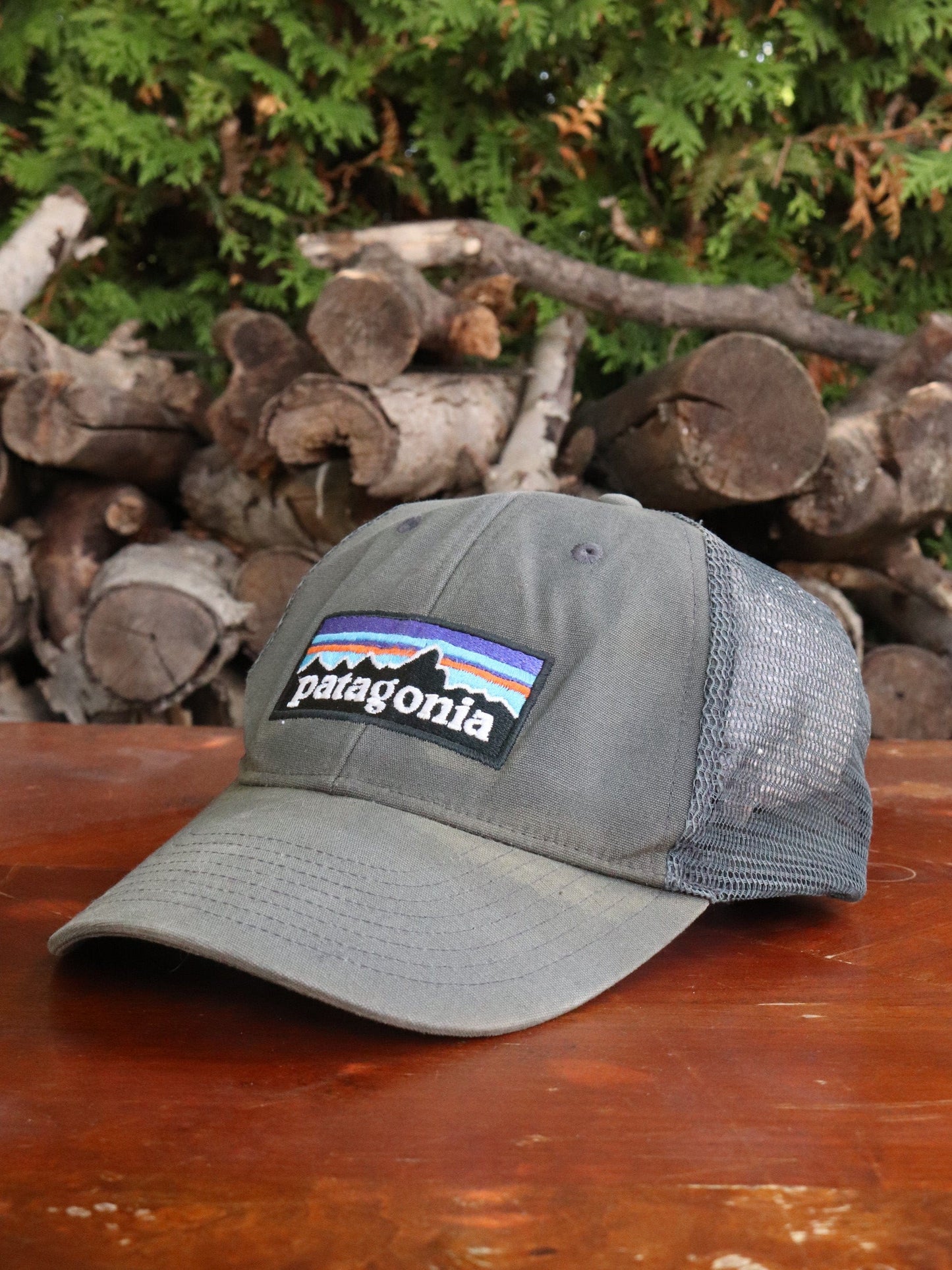Patagonia Hat Adult Grey Trucker Snap Back from propervintagecanada
