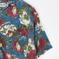 Pause International Wear Shirt Mens Medium Blue Button Up Hawaiian Floral from propervintagecanada