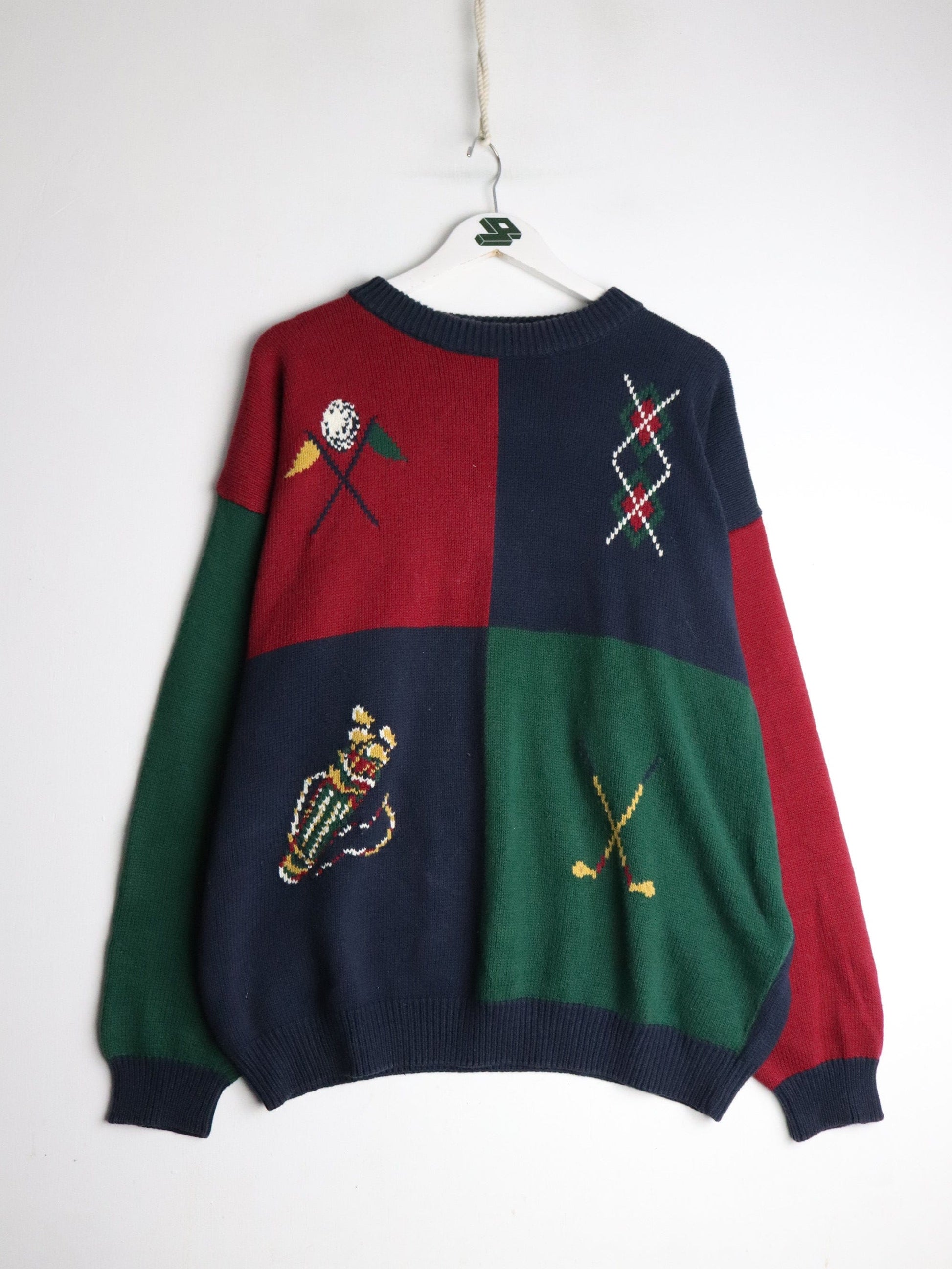 Payne Stewart Sweater Mens XL Blue Knit Golf from propervintagecanada