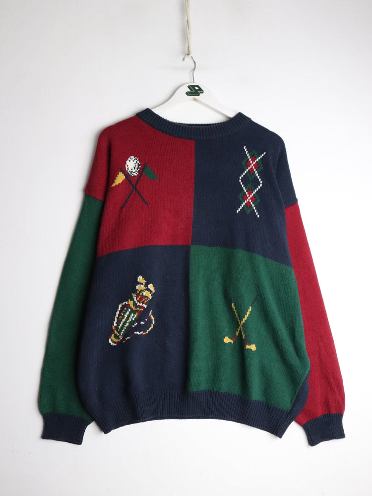 Payne Stewart Sweater Mens XL Blue Knit Golf from propervintagecanada