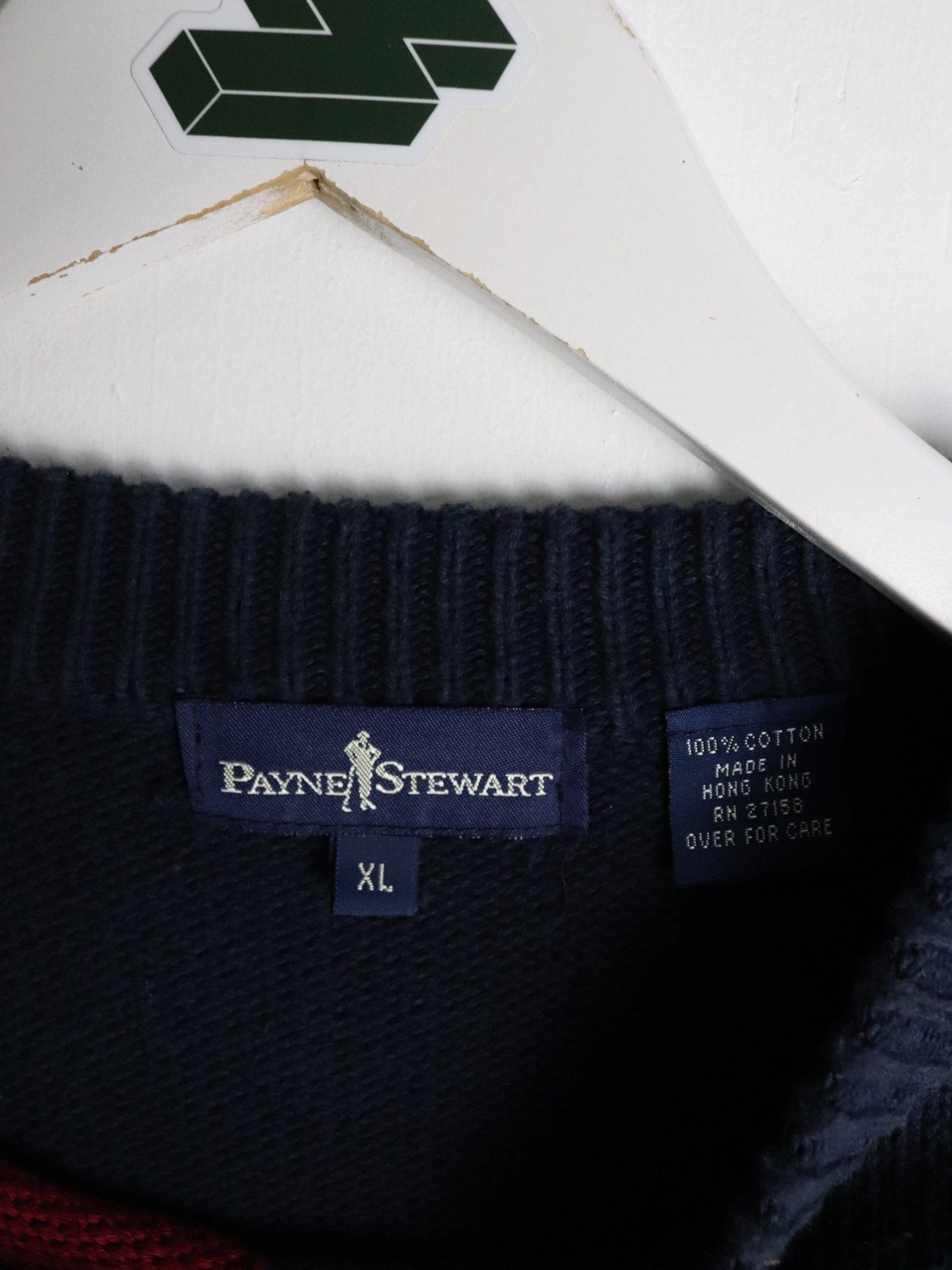 Payne Stewart Sweater Mens XL Blue Knit Golf from propervintagecanada