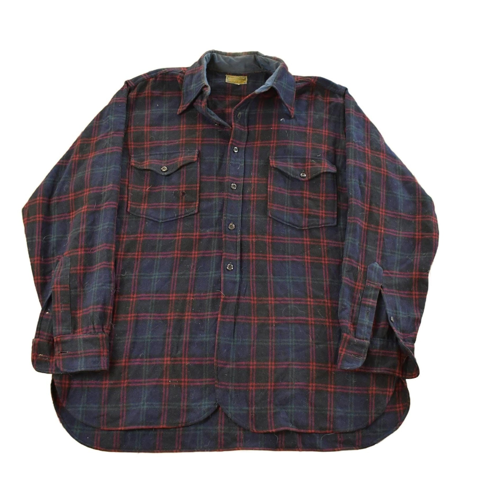 Pendleton Clothing > Men's Clothing > Shirts & Tees > Oxfords & Button Downs Vintage 1940s Pendleton Wool Board Button Up Board Shirt Men's XL