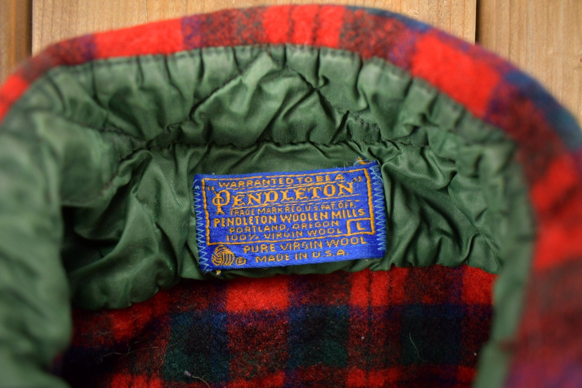 Pendleton Clothing > Men's Clothing > Shirts & Tees > Oxfords & Button Downs Vintage 1950s Pendleton Plaid Flannel Button Up Board Shirt Men's Medium/ 100% Virgin Wool / Outdoorsman / Made In USA / True Vintage