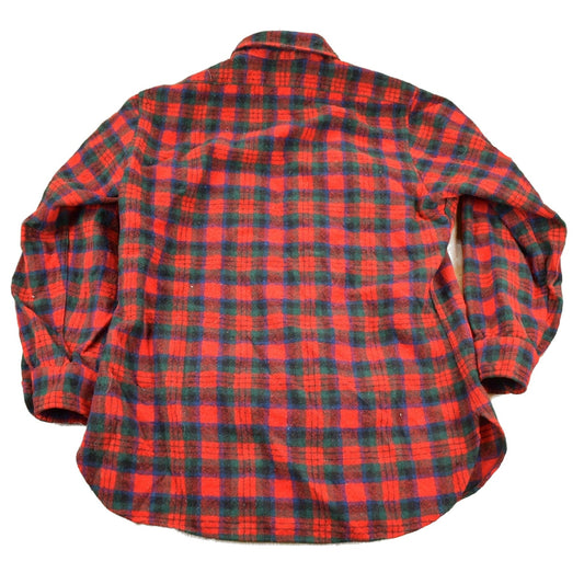 Pendleton Clothing > Men's Clothing > Shirts & Tees > Oxfords & Button Downs Vintage 1950s Pendleton Plaid Flannel Button Up Board Shirt Men's Medium/ 100% Virgin Wool / Outdoorsman / Made In USA / True Vintage
