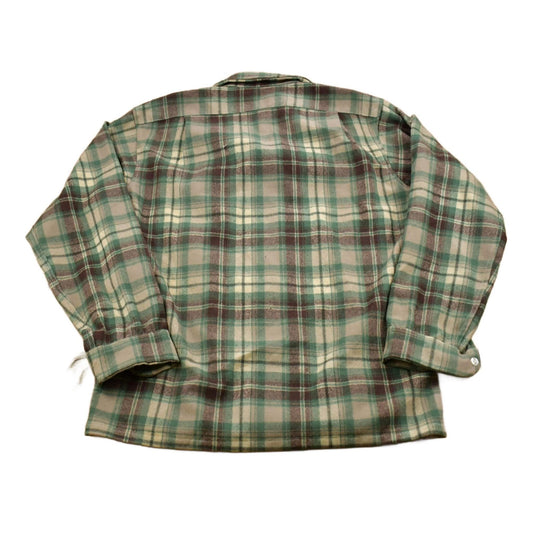 Pendleton Clothing > Men's Clothing > Shirts & Tees > Oxfords & Button Downs Vintage 1960s Pendleton 100% Wool Button Up Shirt Men's Medium