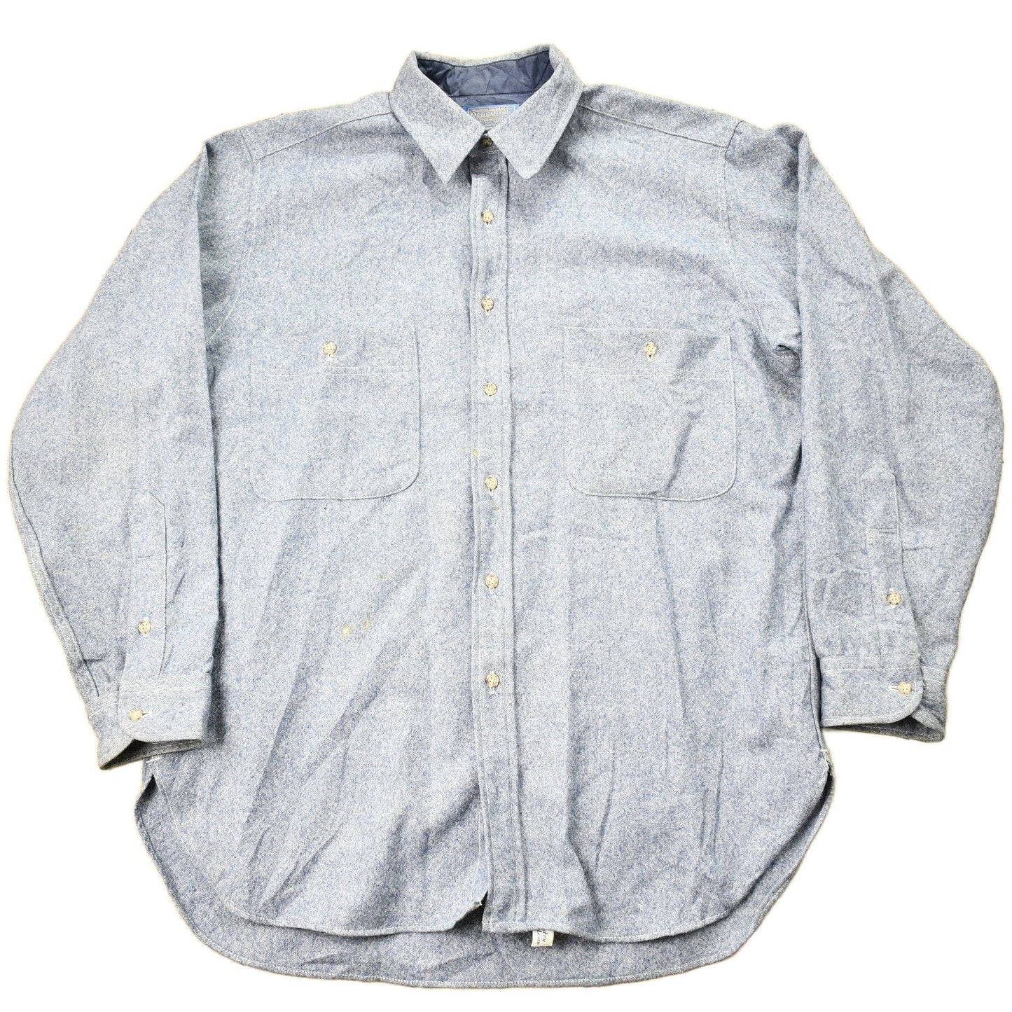 Pendleton Clothing > Men's Clothing > Shirts & Tees > Oxfords & Button Downs Vintage 1960s Pendleton Blank Button Up Shirt Men's Large