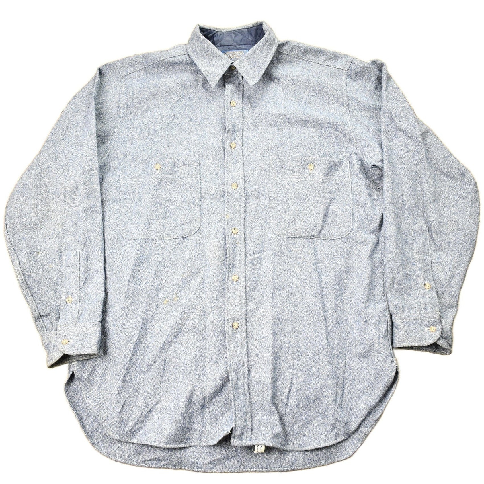 Pendleton Clothing > Men's Clothing > Shirts & Tees > Oxfords & Button Downs Vintage 1960s Pendleton Blank Button Up Shirt Men's Large