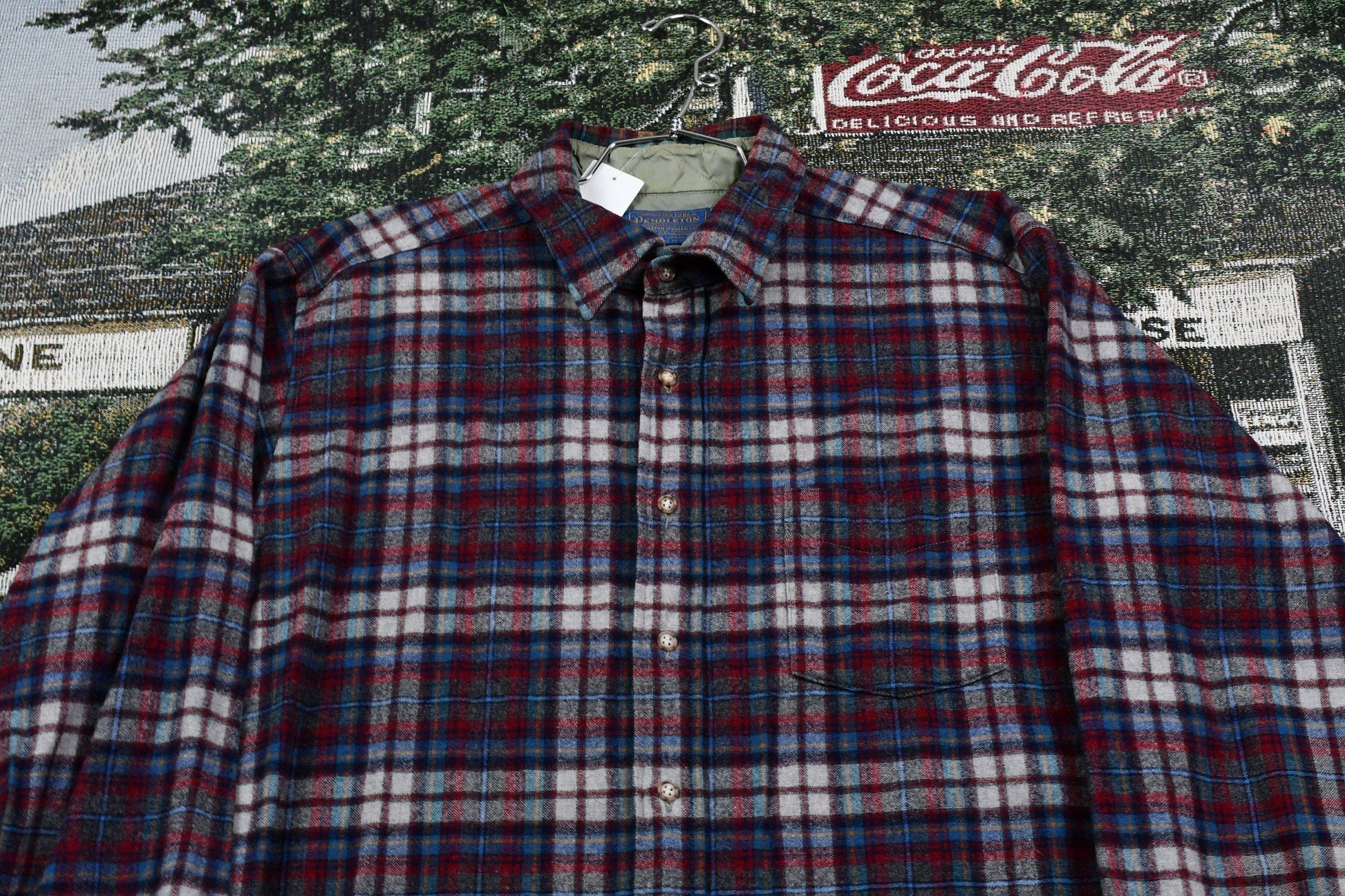 Pendleton Clothing > Men's Clothing > Shirts & Tees > Oxfords & Button Downs Vintage 1960s Pendleton Wool Vintage Button Up Shirt Men's Large
