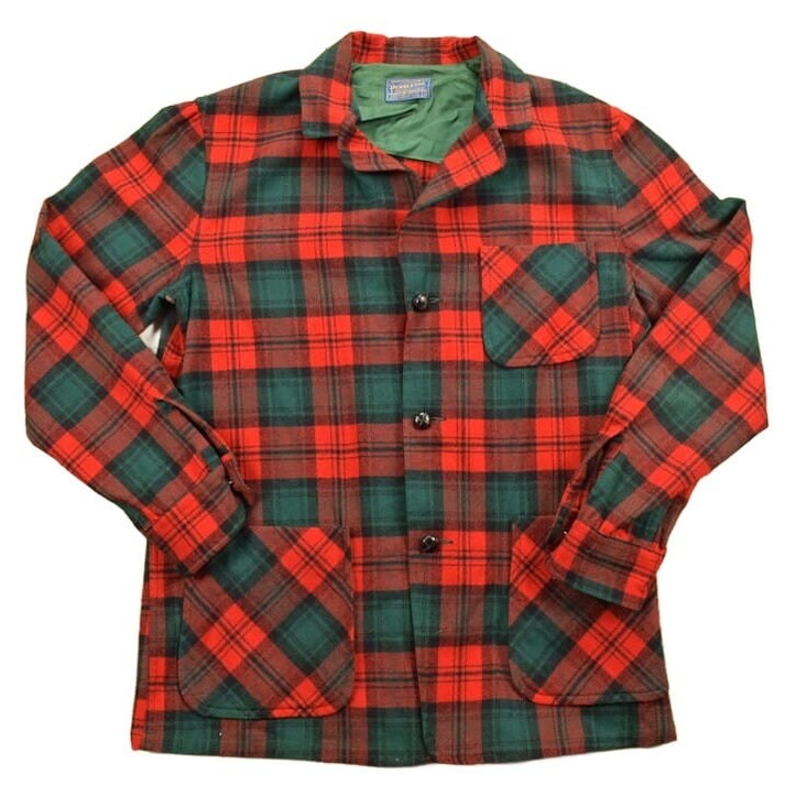 Pendleton Clothing > Men's Clothing > Shirts & Tees > Oxfords & Button Downs Vintage 1960s Pendleton Woolen Mills Vintage Button Up Blazer Shirt Men's Medium