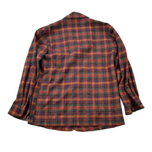 Pendleton Clothing > Men's Clothing > Shirts & Tees > Oxfords & Button Downs Vintage 1970s Pendleton Plaid Button Up Blazer Shirt Men's Medium
