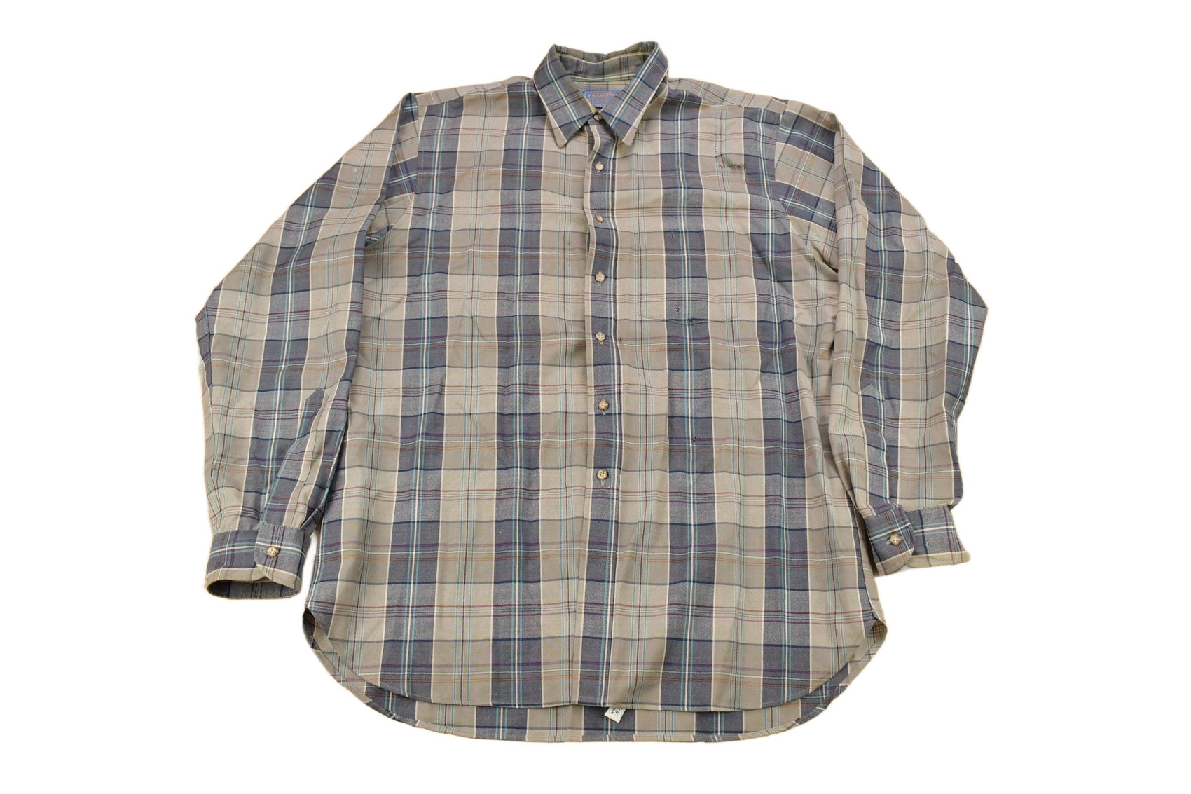 Pendleton Clothing > Men's Clothing > Shirts & Tees > Oxfords & Button Downs Vintage 1970s Pendleton Plaid Button Up Shirt Men's 2XL