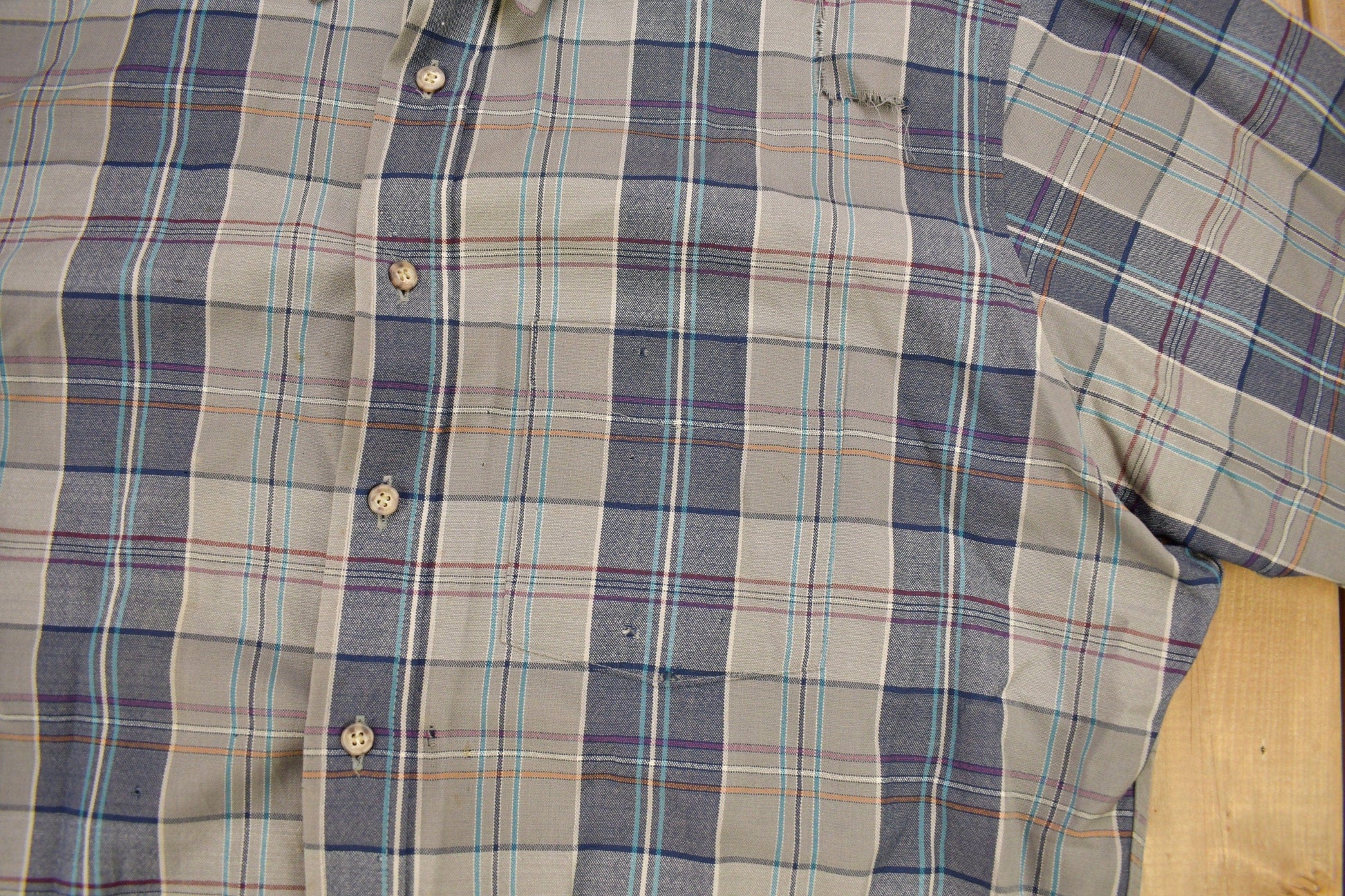 Pendleton Clothing > Men's Clothing > Shirts & Tees > Oxfords & Button Downs Vintage 1970s Pendleton Plaid Button Up Shirt Men's 2XL