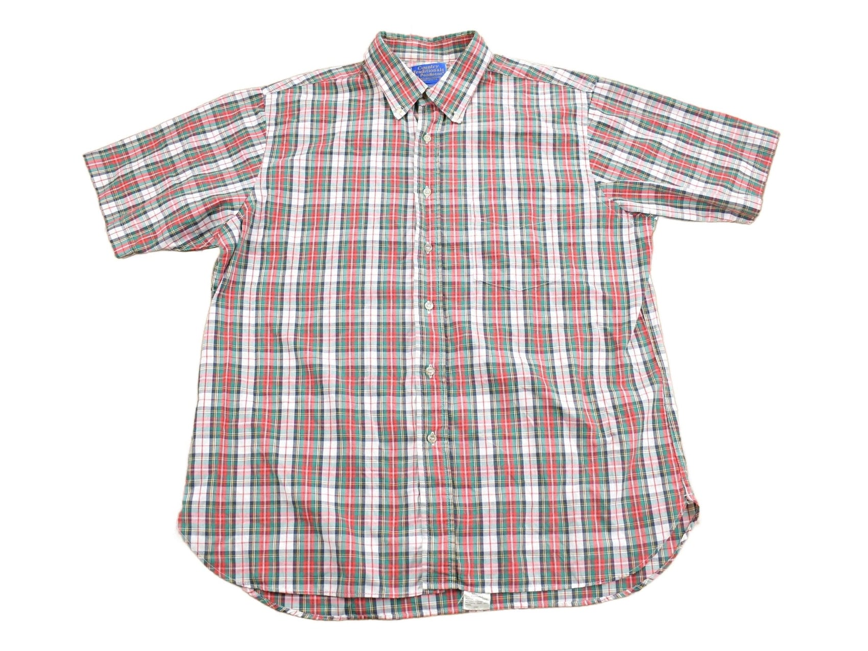 Pendleton Clothing > Men's Clothing > Shirts & Tees > Oxfords & Button Downs Vintage 1980s Country Traditional's By Pendleton Plaid Button Up Shirt Men's XL
